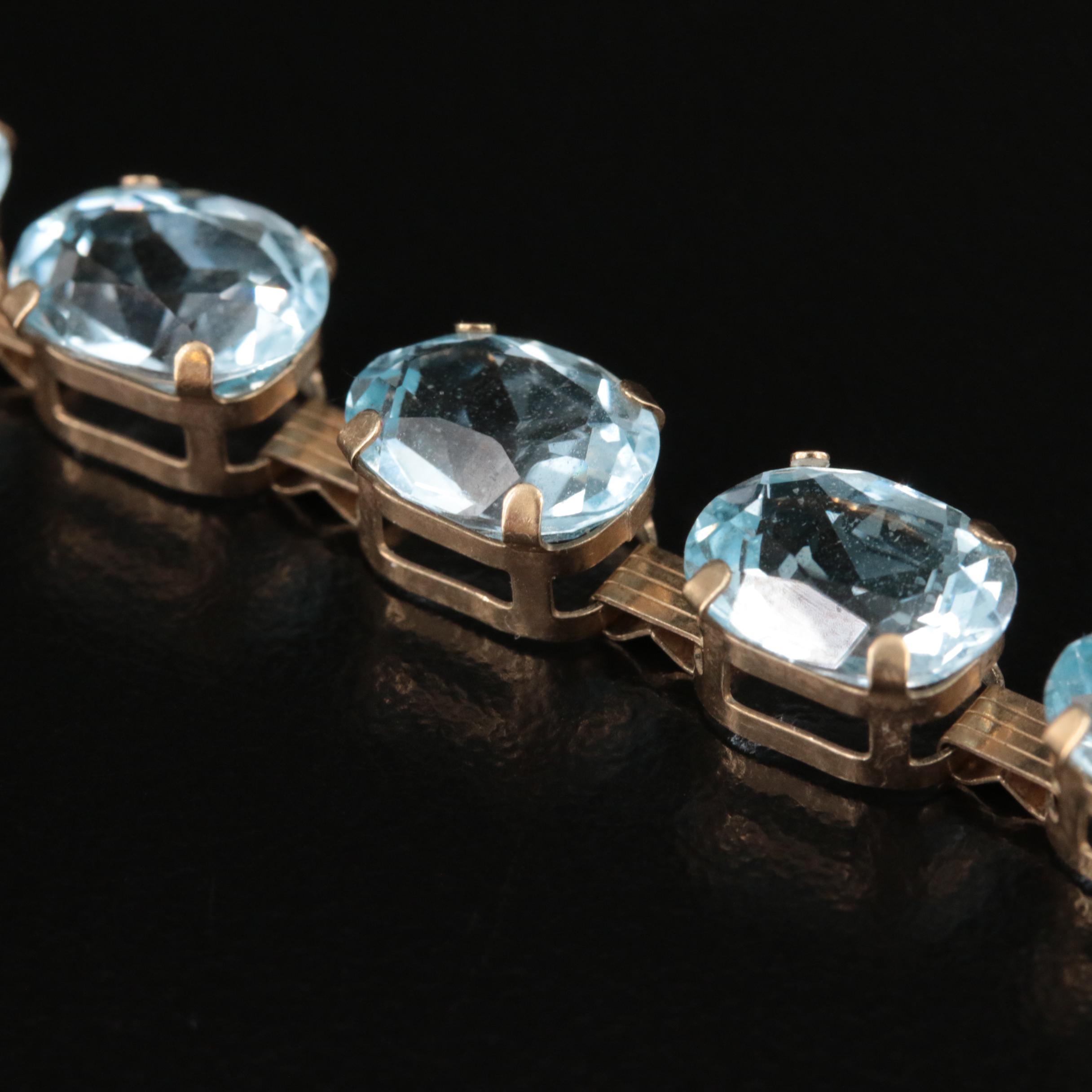 10K Sky Blue Topaz Bracelet