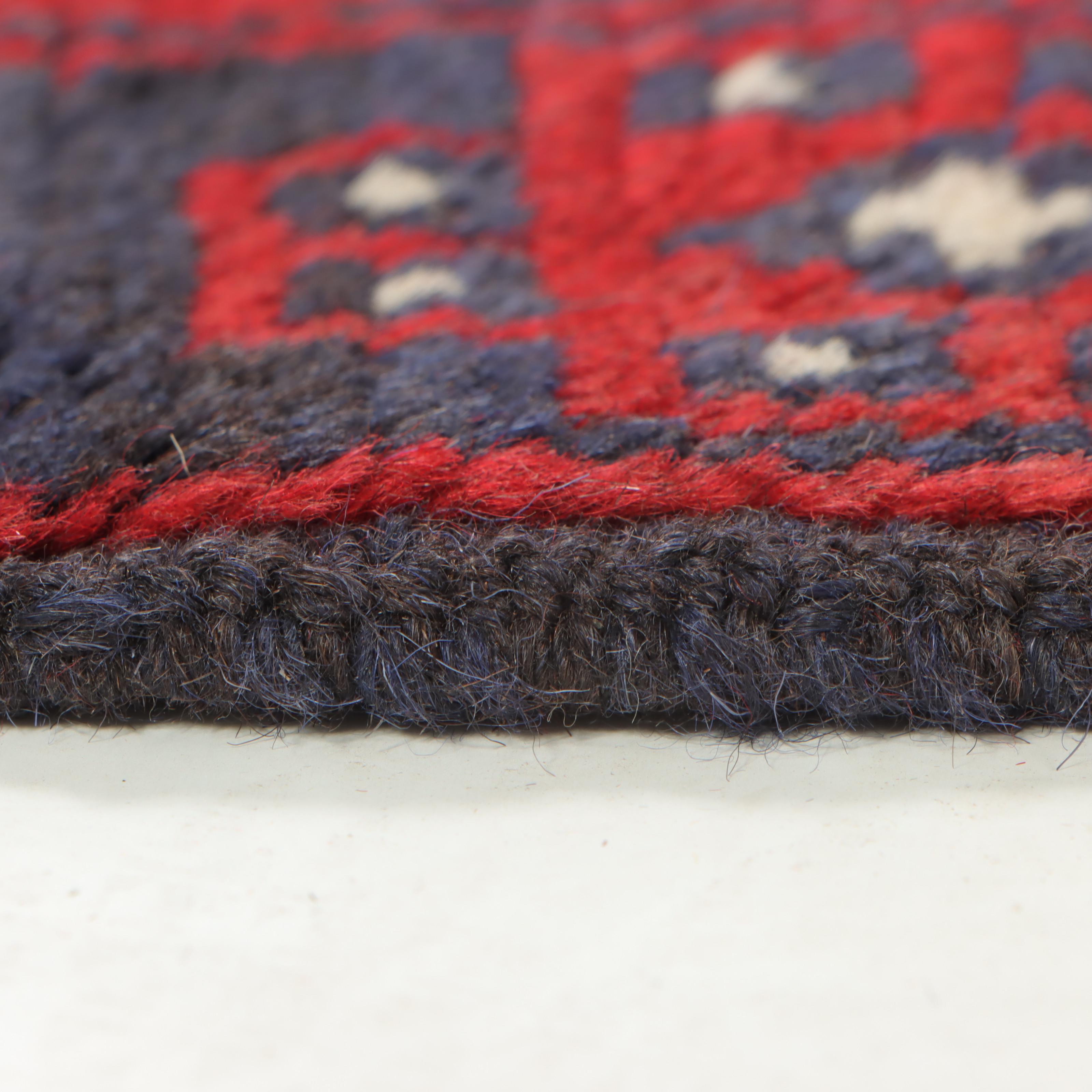 3'9 x 6'4 Hand-Knotted Afghan Baluch Area Rug