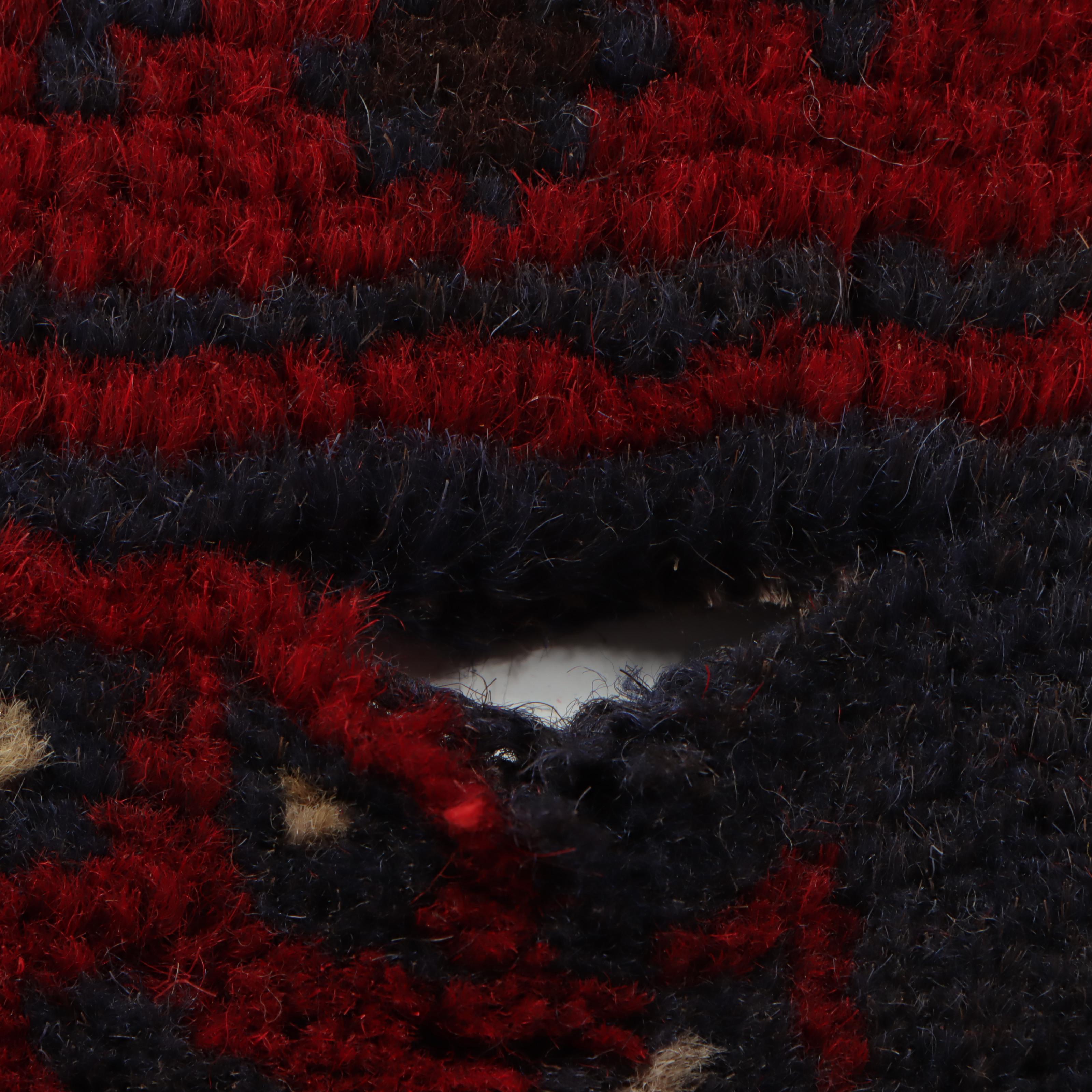 3'9 x 6'4 Hand-Knotted Afghan Baluch Area Rug