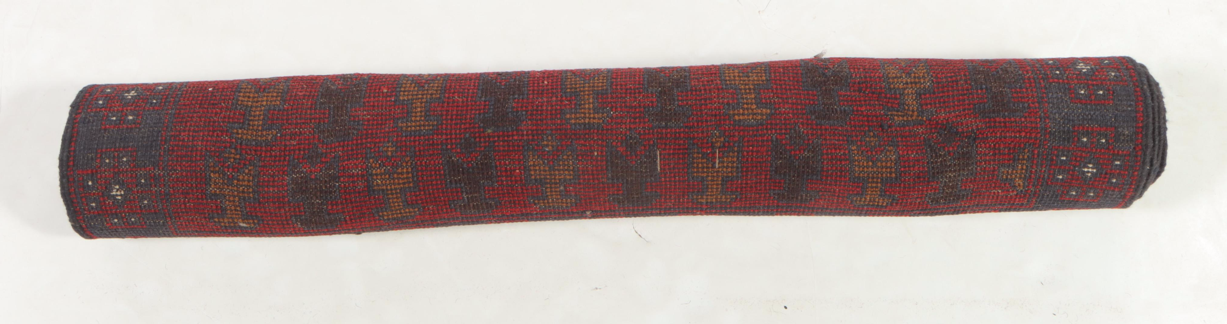 3'9 x 6'4 Hand-Knotted Afghan Baluch Area Rug