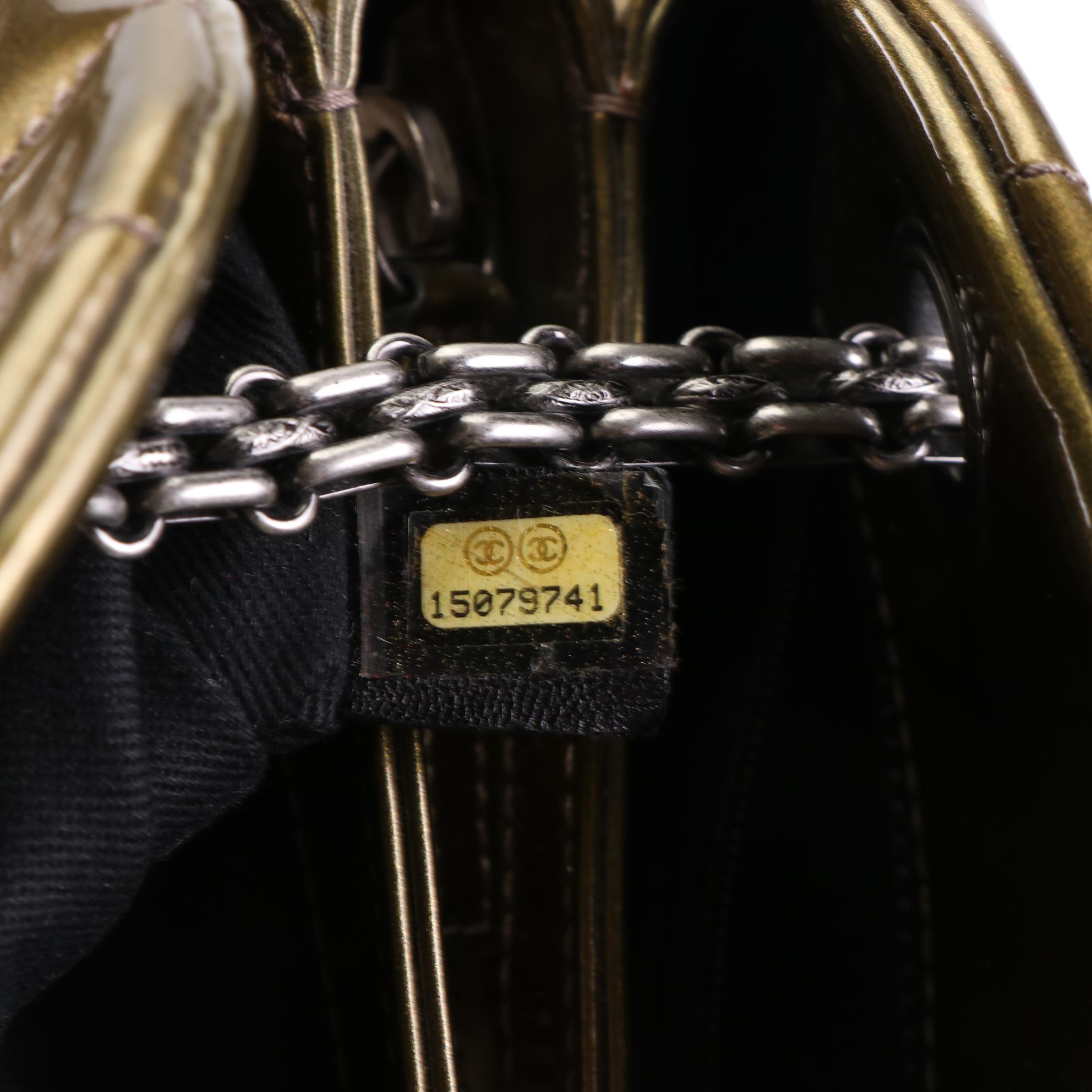 Chanel Just Mademoiselle Bowling Bag in Quilted Patent Leather