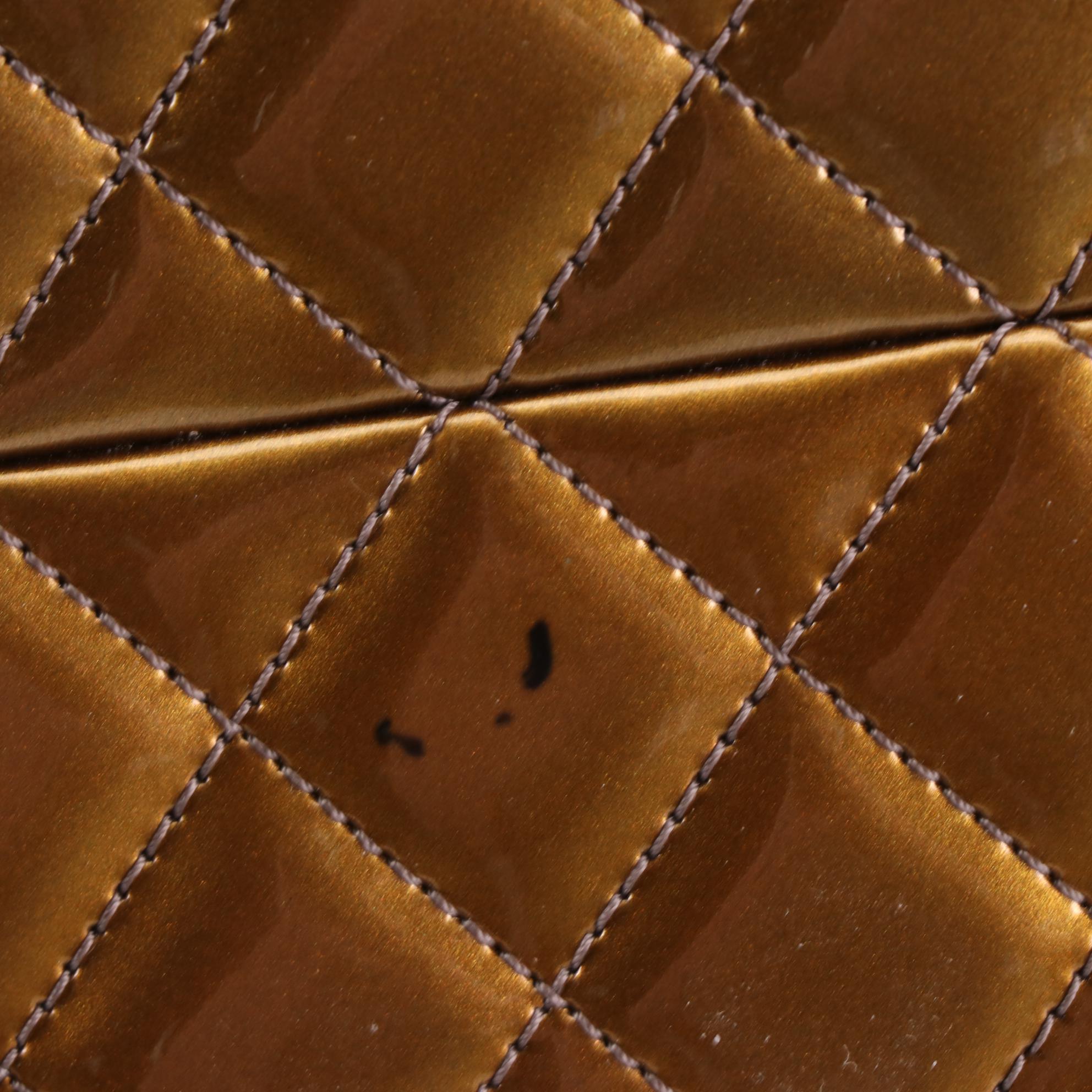 Chanel Just Mademoiselle Bowling Bag in Quilted Patent Leather