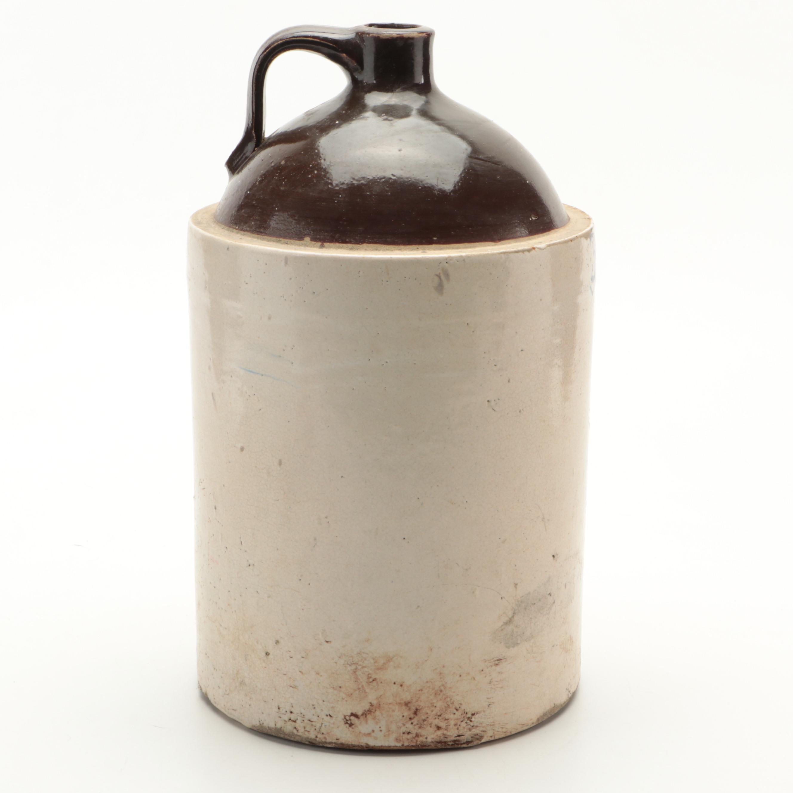 American Two Tone Three Gallon Stoneware Jug, 20th Century
