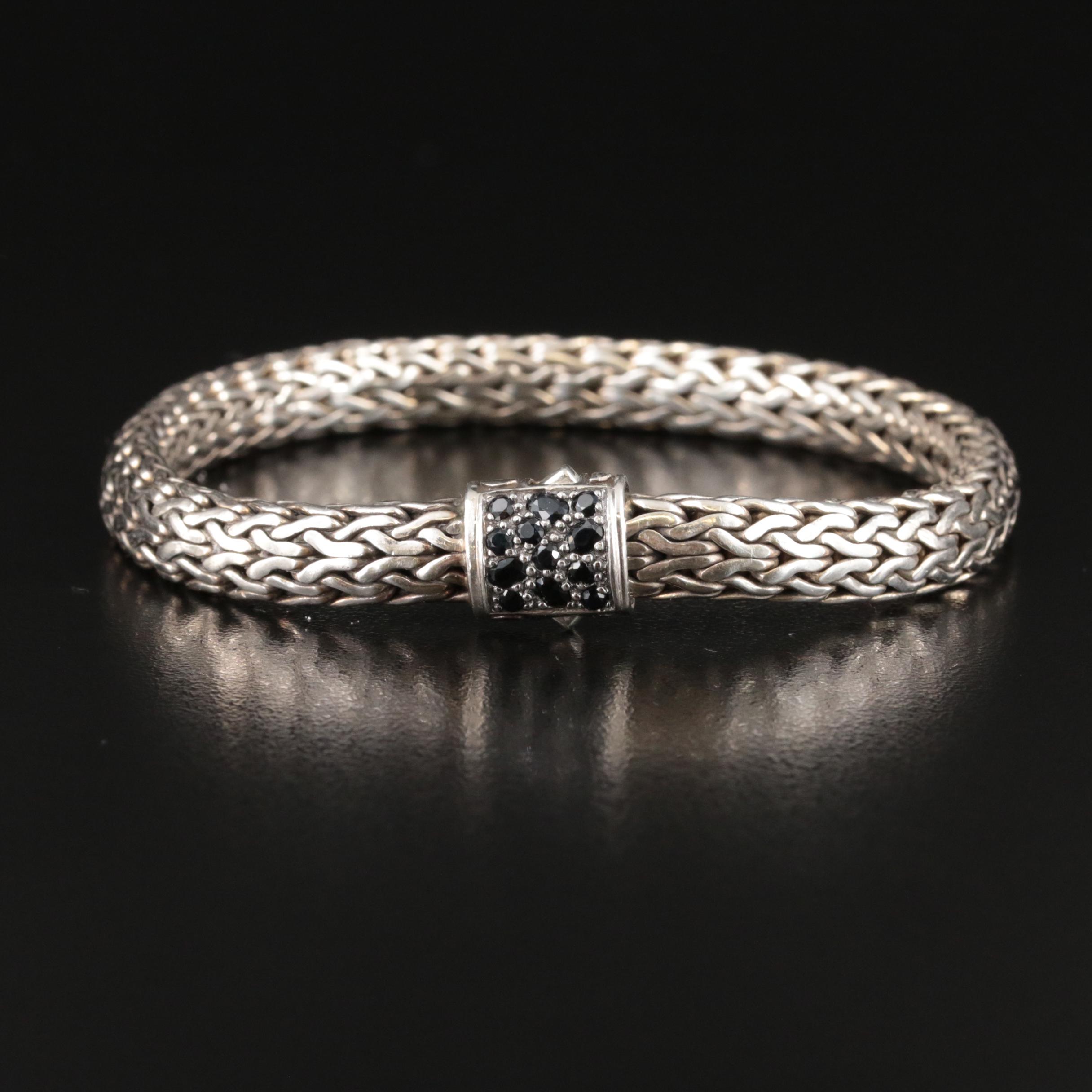 John Hardy "Lava Classic Chain" Sterling Sapphire Bracelet