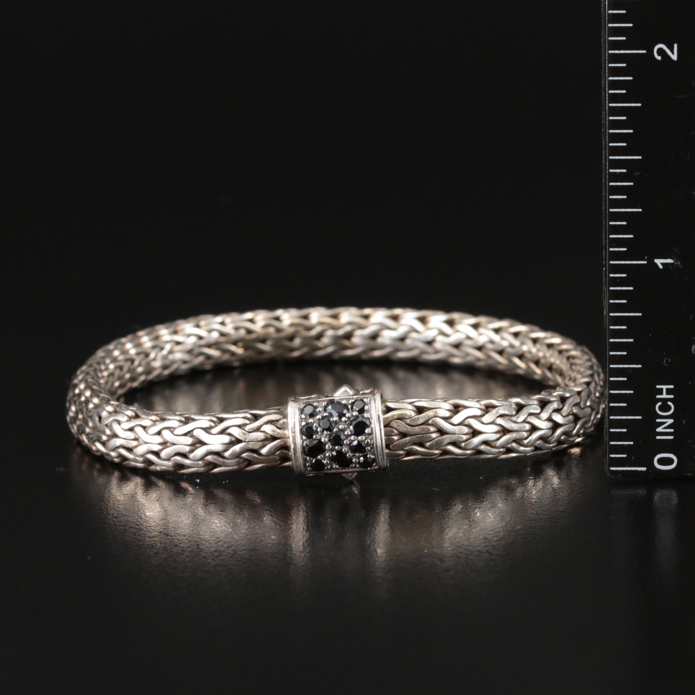 John Hardy "Lava Classic Chain" Sterling Sapphire Bracelet