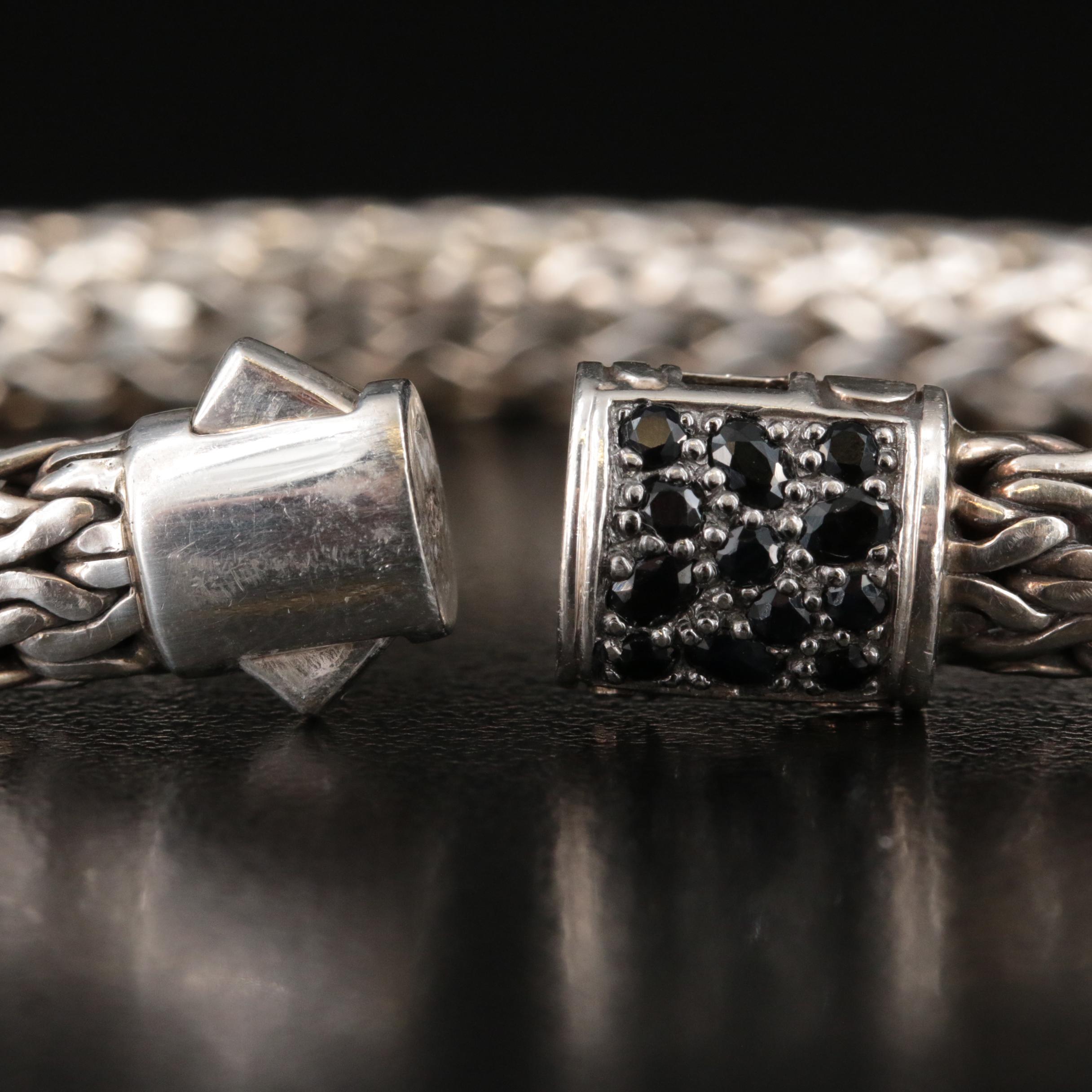 John Hardy "Lava Classic Chain" Sterling Sapphire Bracelet