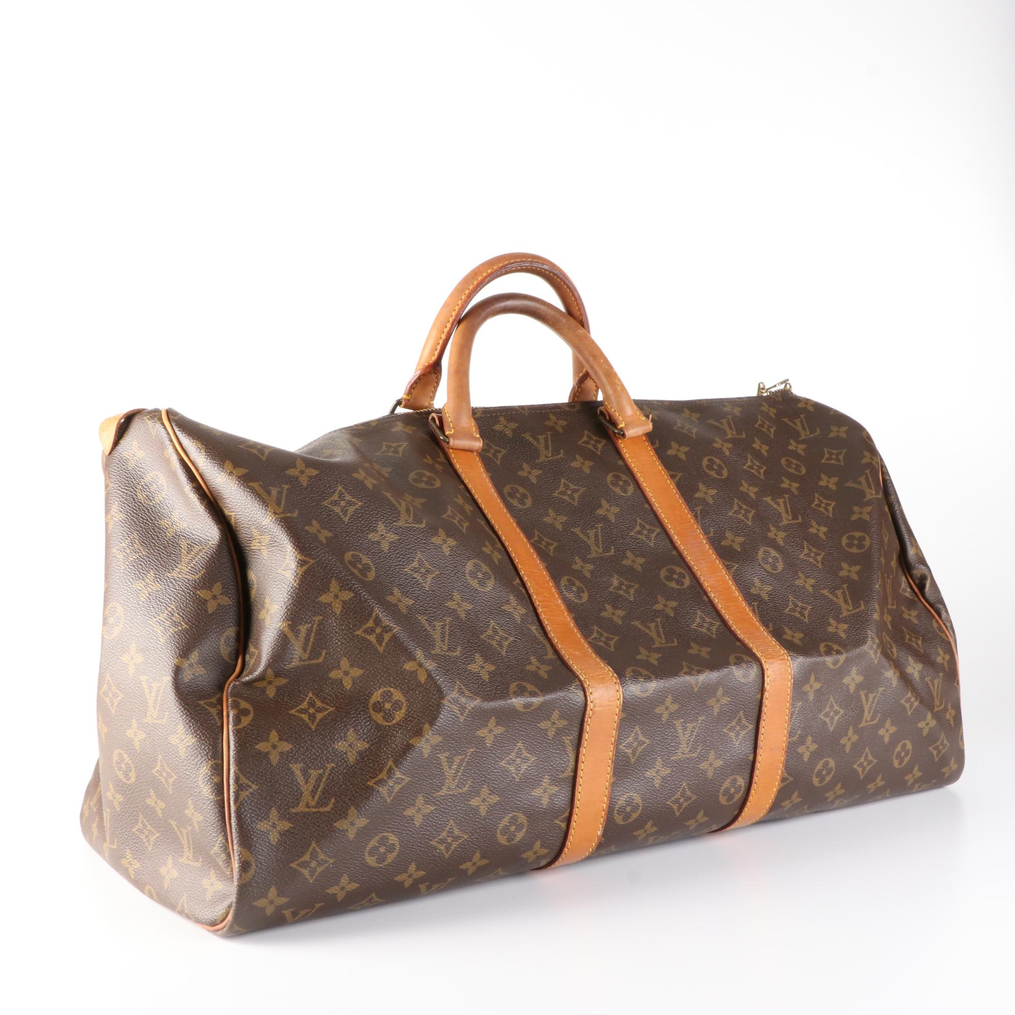 Louis Vuitton Keepall 55 in Monogram Canvas and Vachetta Leather