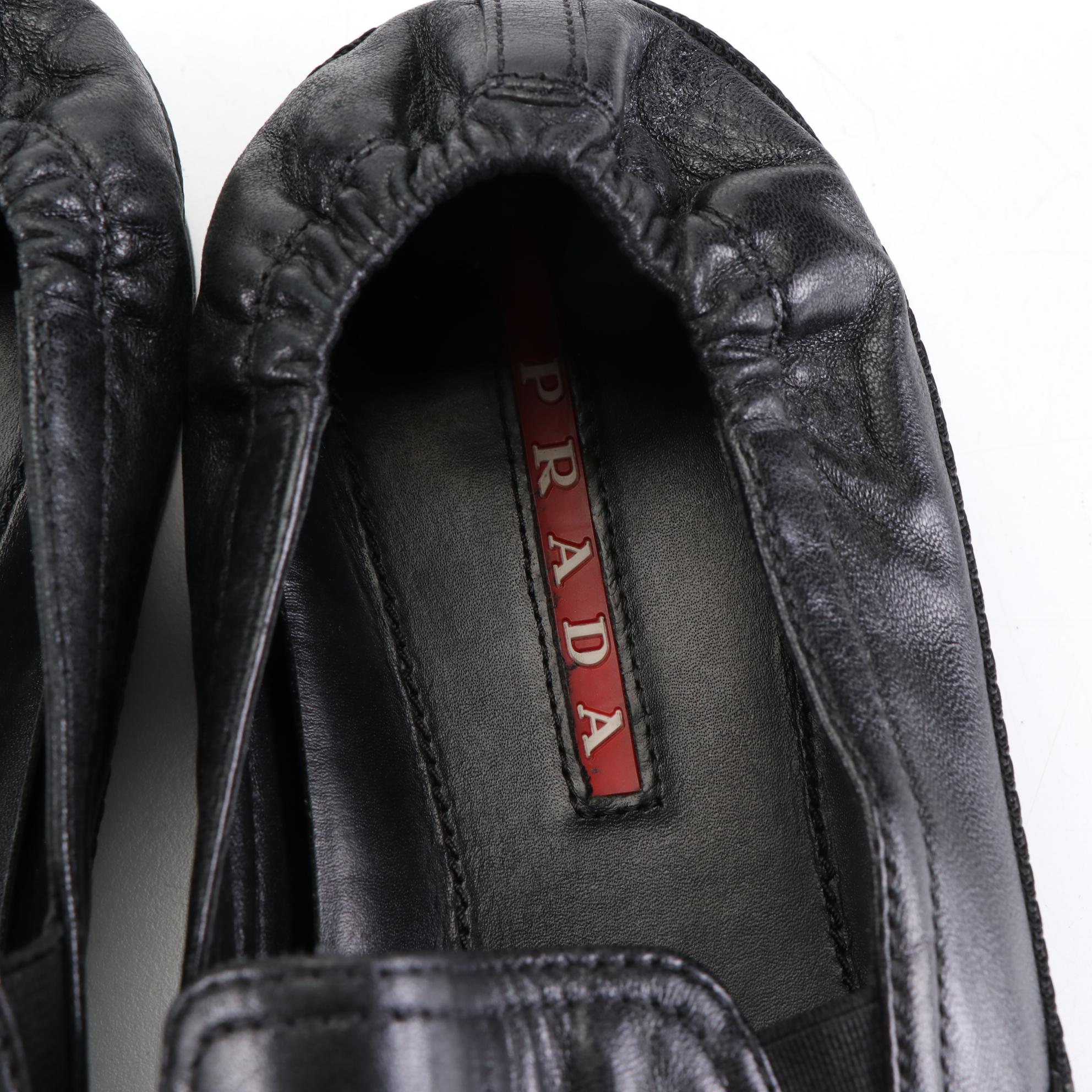 Men's Prada Linea Rossa Slip-On Shoes in Leather