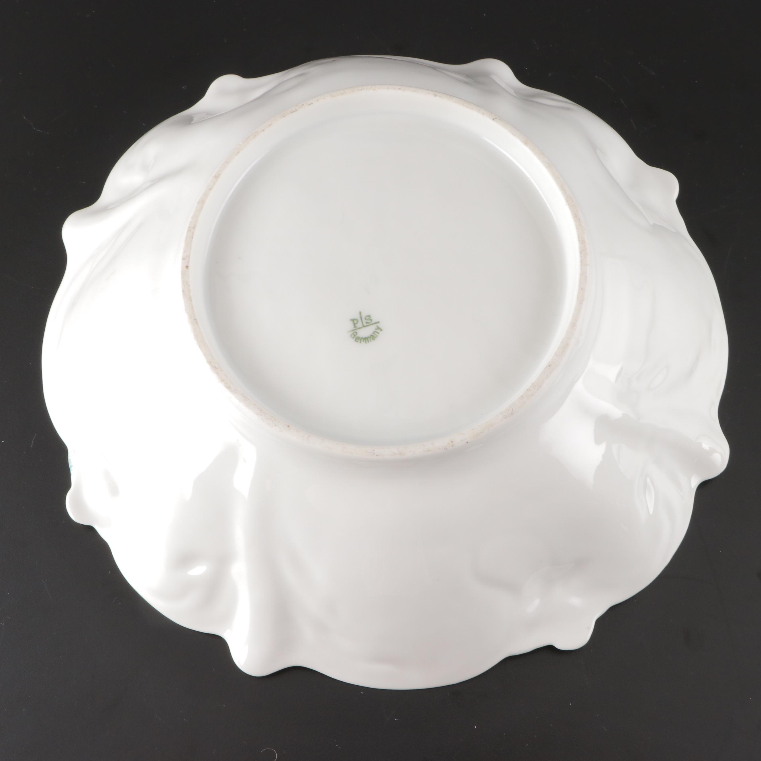 Reinhold Schlegelmilch and Other German Floral Motif Porcelain Serving Bowls