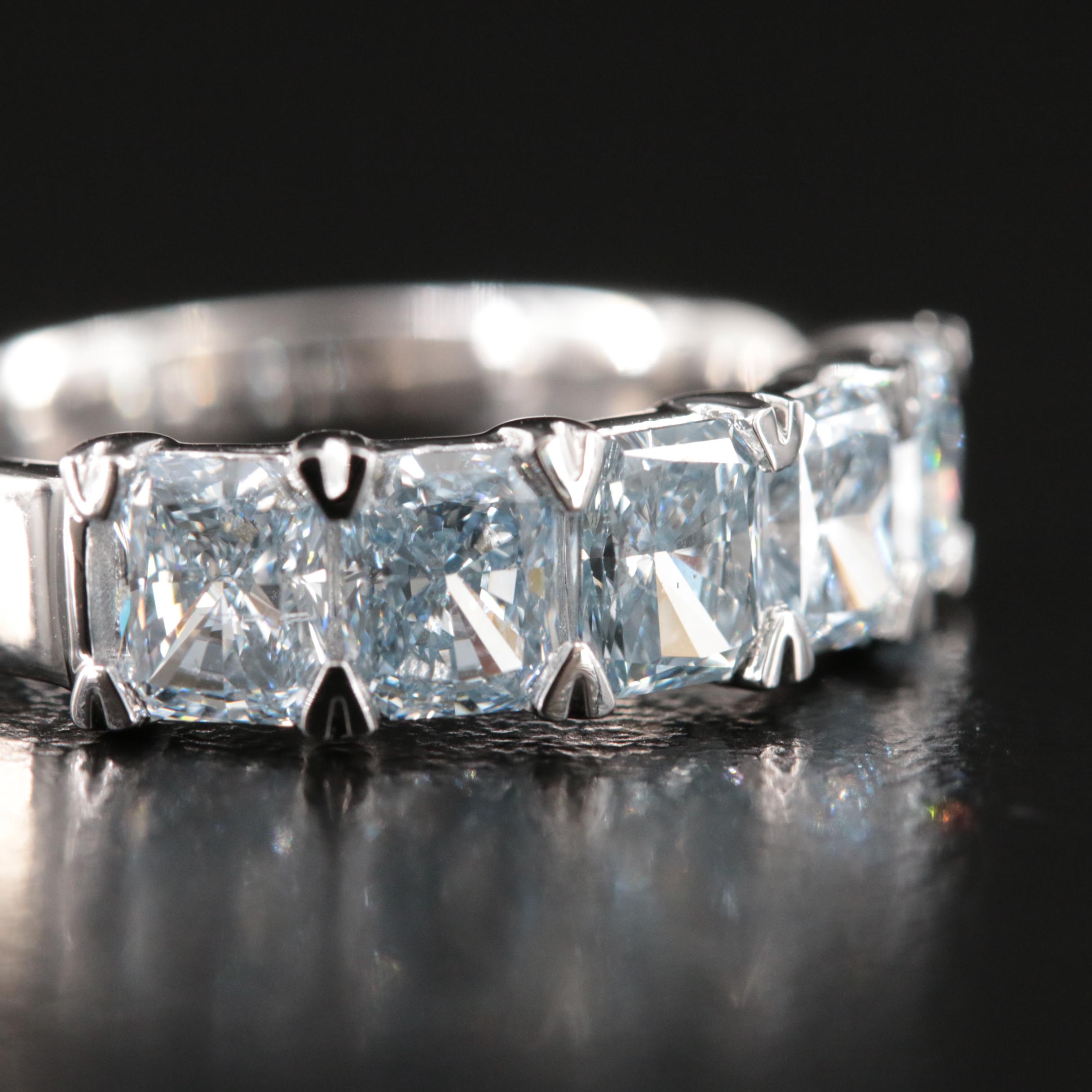 14K 2.20 CTW Lab Grown Diamond Five Stone Band