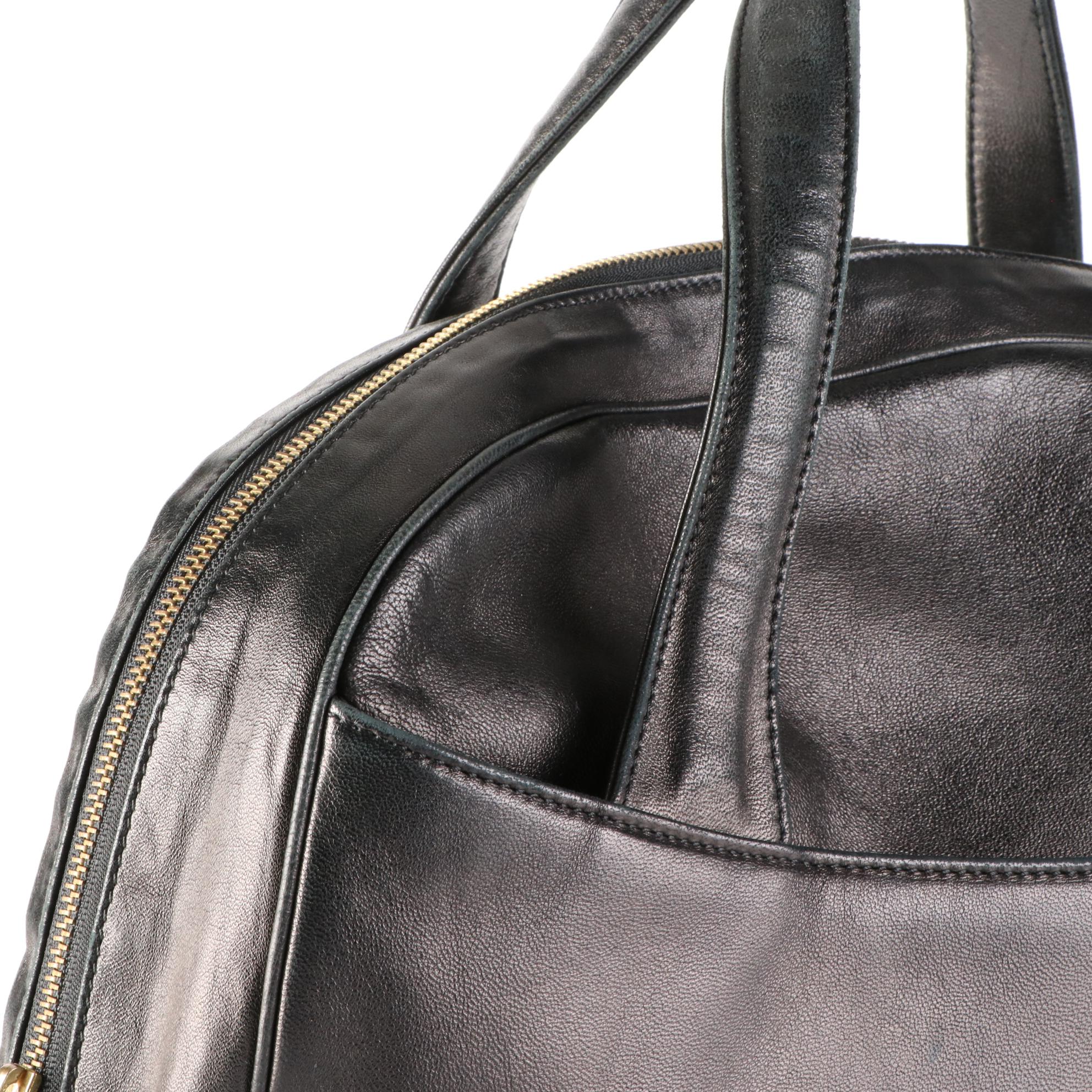 Christian Dior Lambskin Leather Handbag with Cannage Monogram