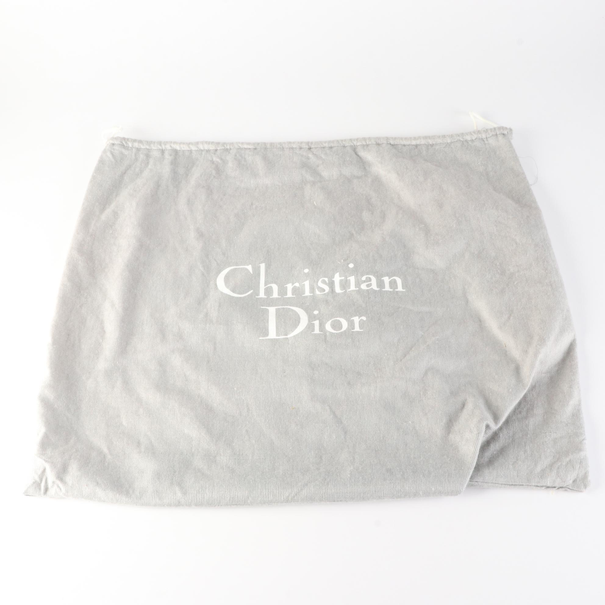 Christian Dior Lambskin Leather Handbag with Cannage Monogram