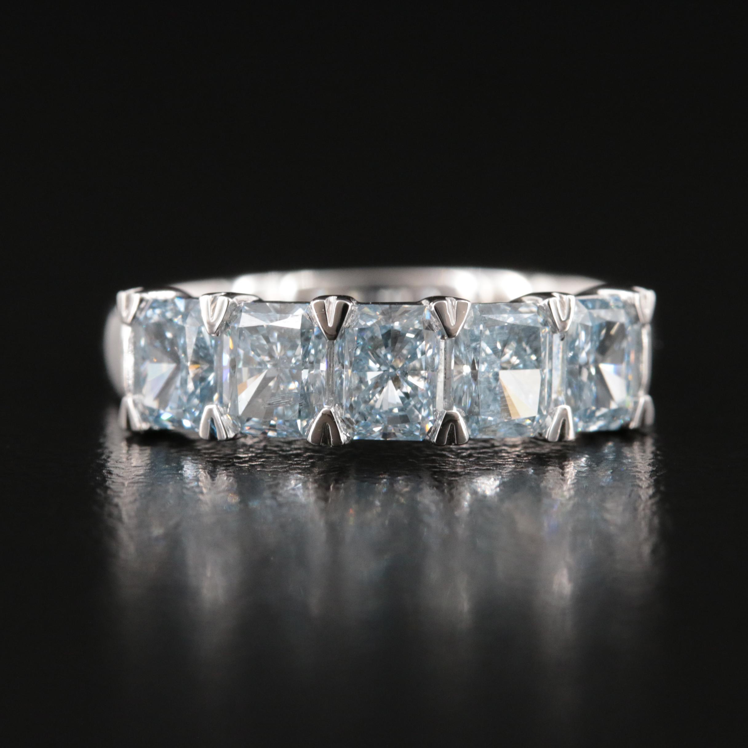 14K 2.25 CTW Lab Grown Diamond Five Stone Band