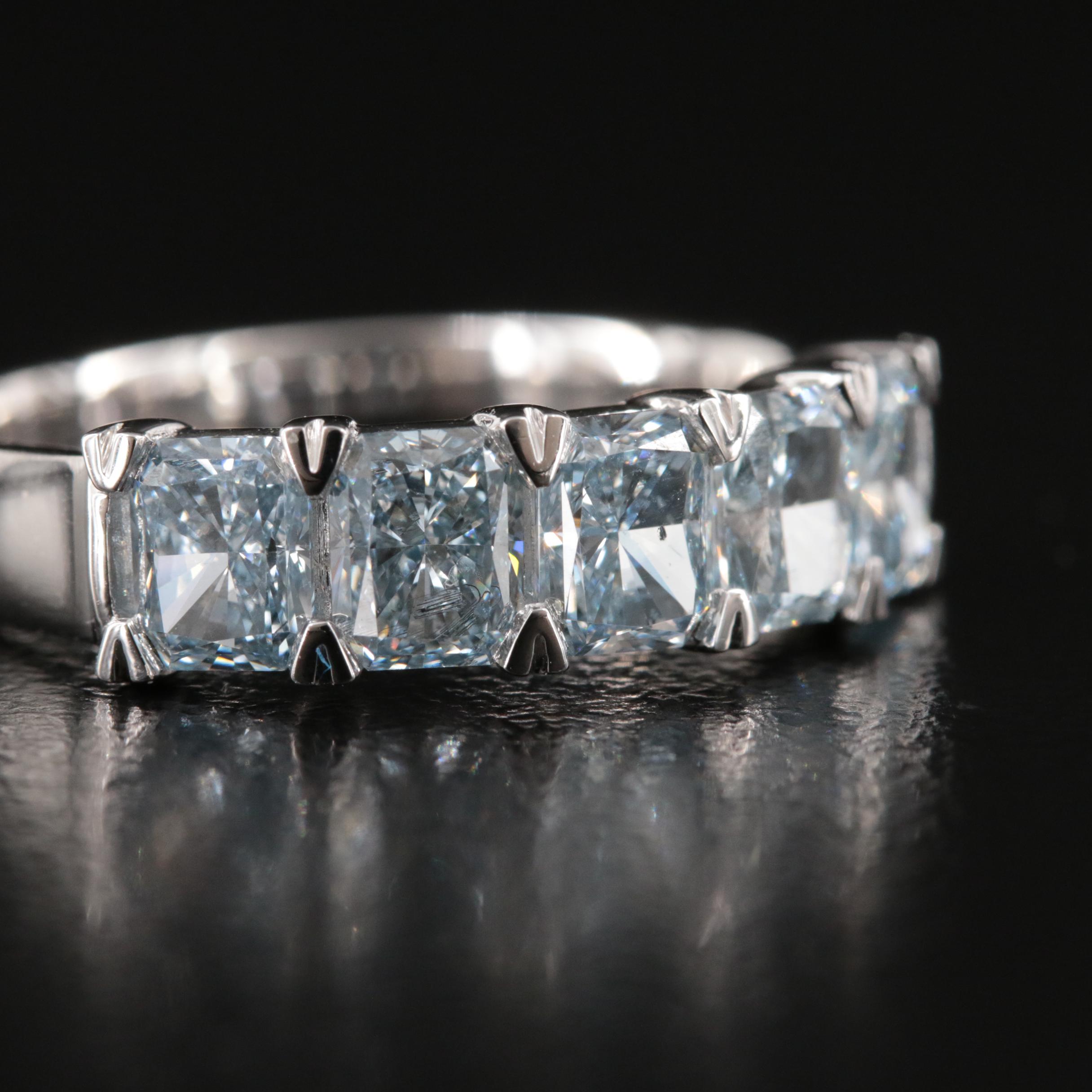 14K 2.25 CTW Lab Grown Diamond Five Stone Band