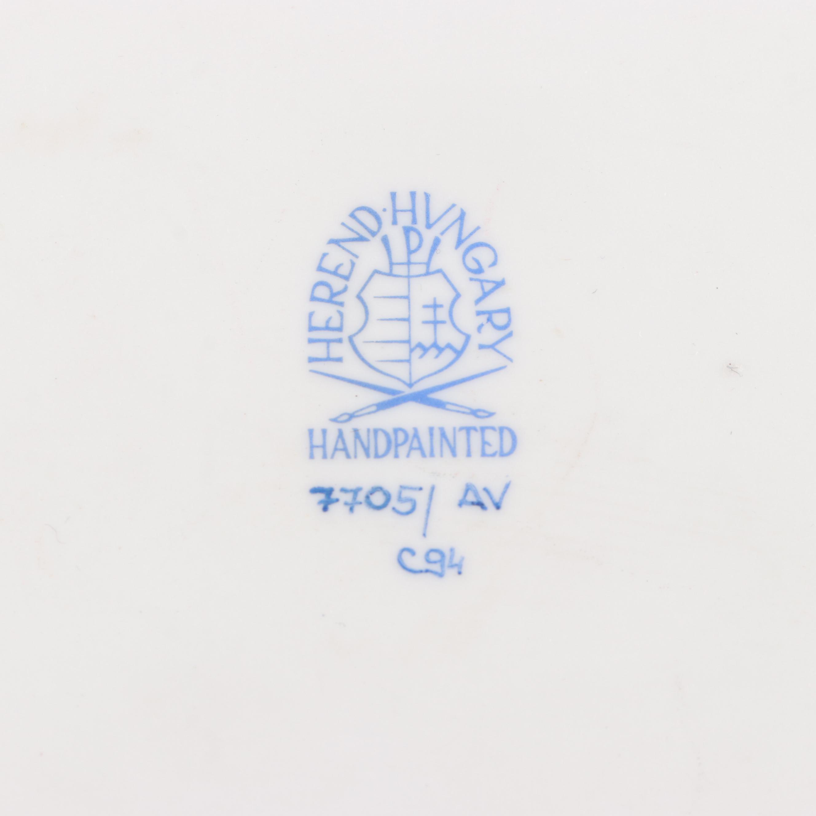 Herend "Chinese Bouquet" Porcelain Trinket Dish, March 1994