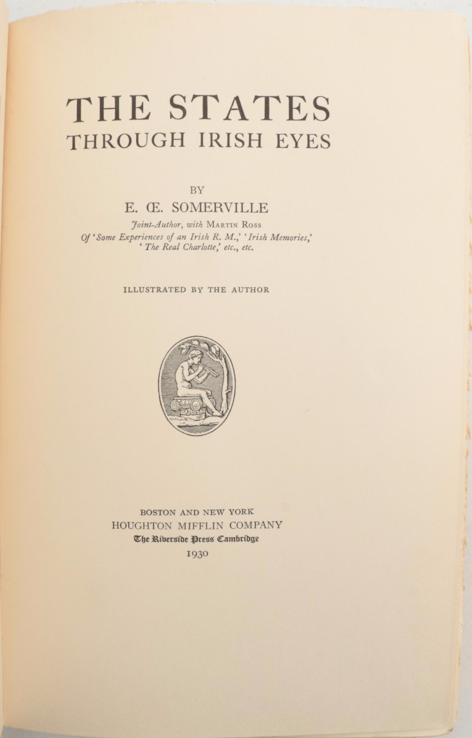 Signed Limited Edition "The States Through Irish Eyes" by E. Somerville and More