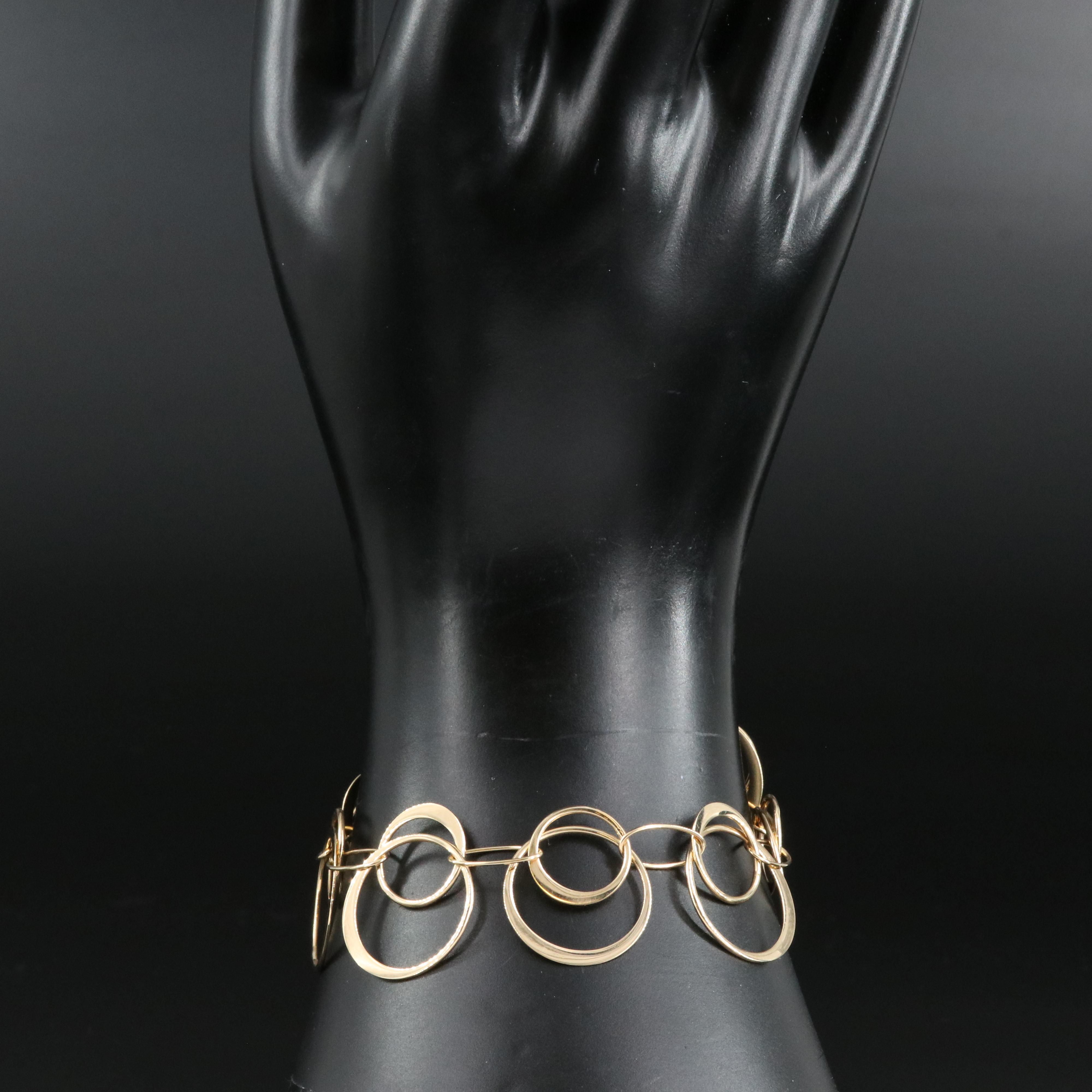 Italian 14K Concentric Circle Bracelet