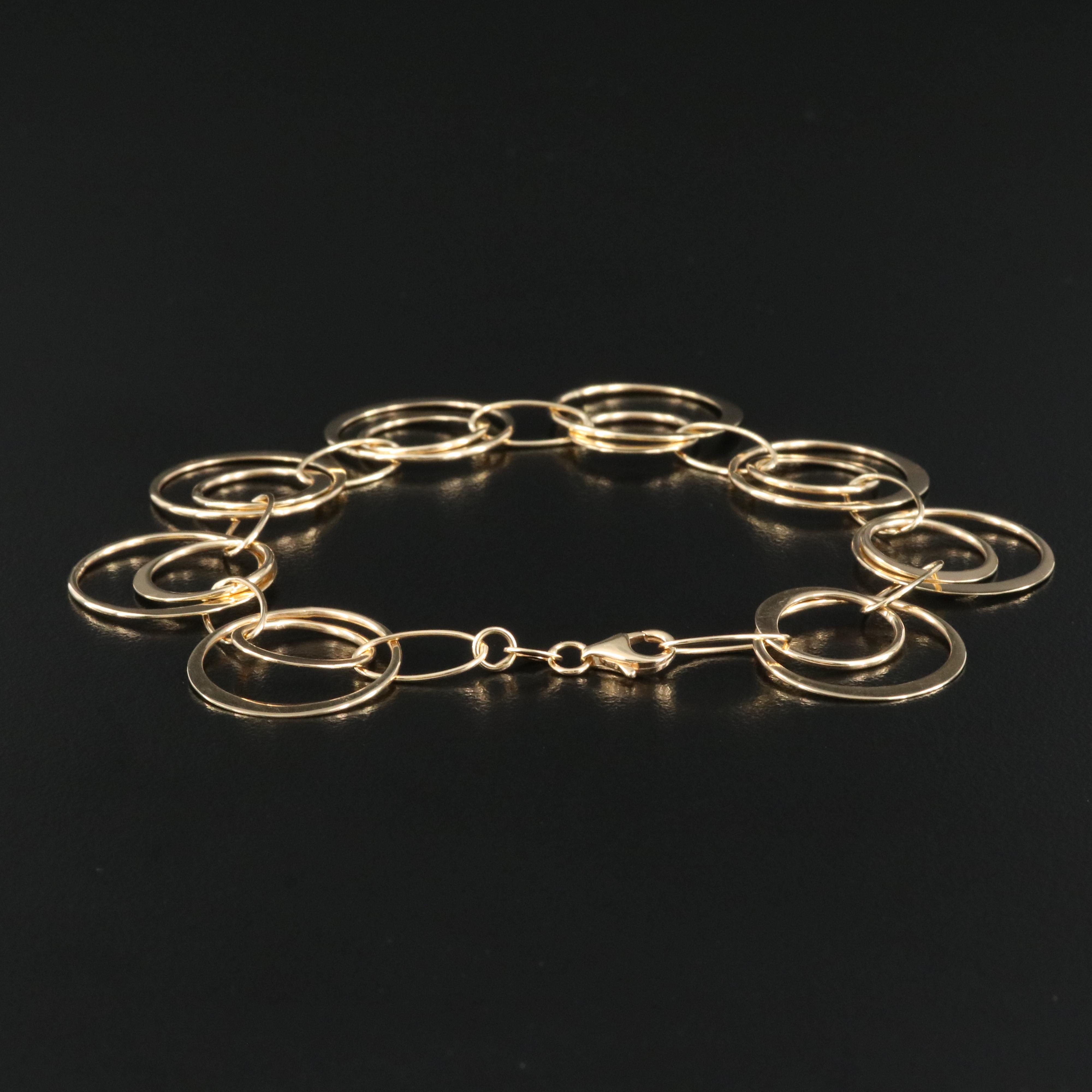 Italian 14K Concentric Circle Bracelet