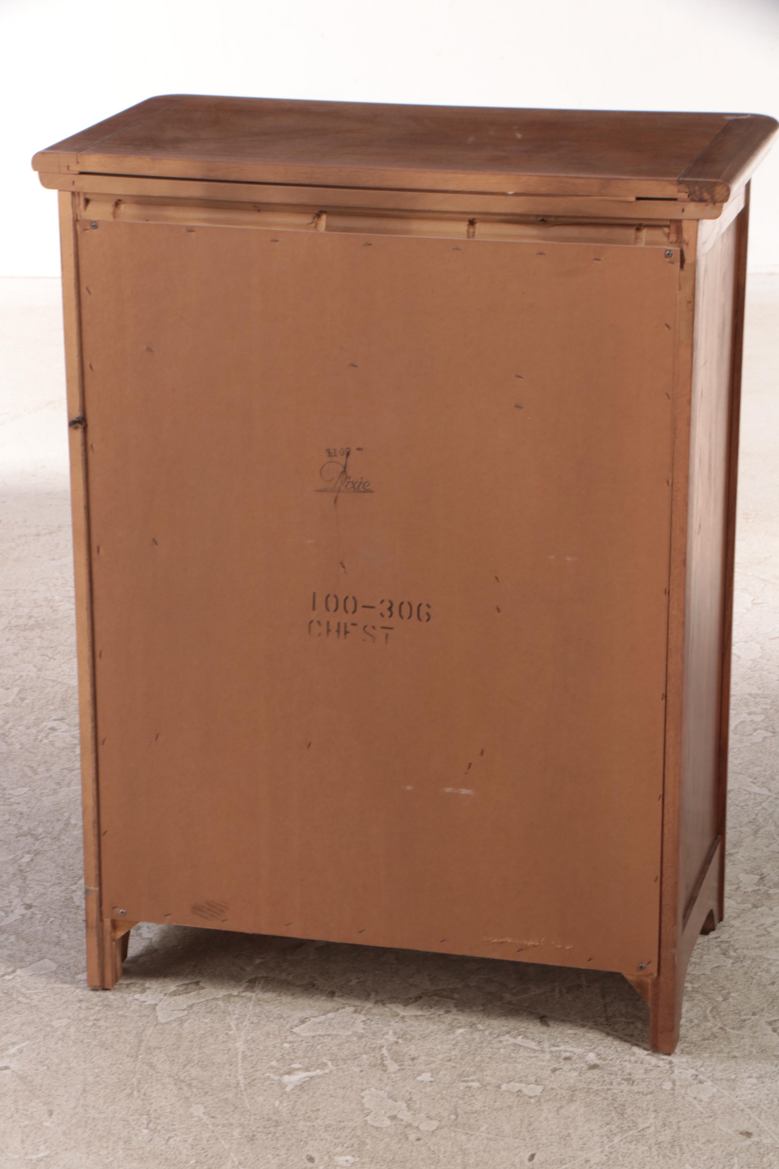 Dixie Furniture Oak Four-Drawer Chest, Late 20th Century