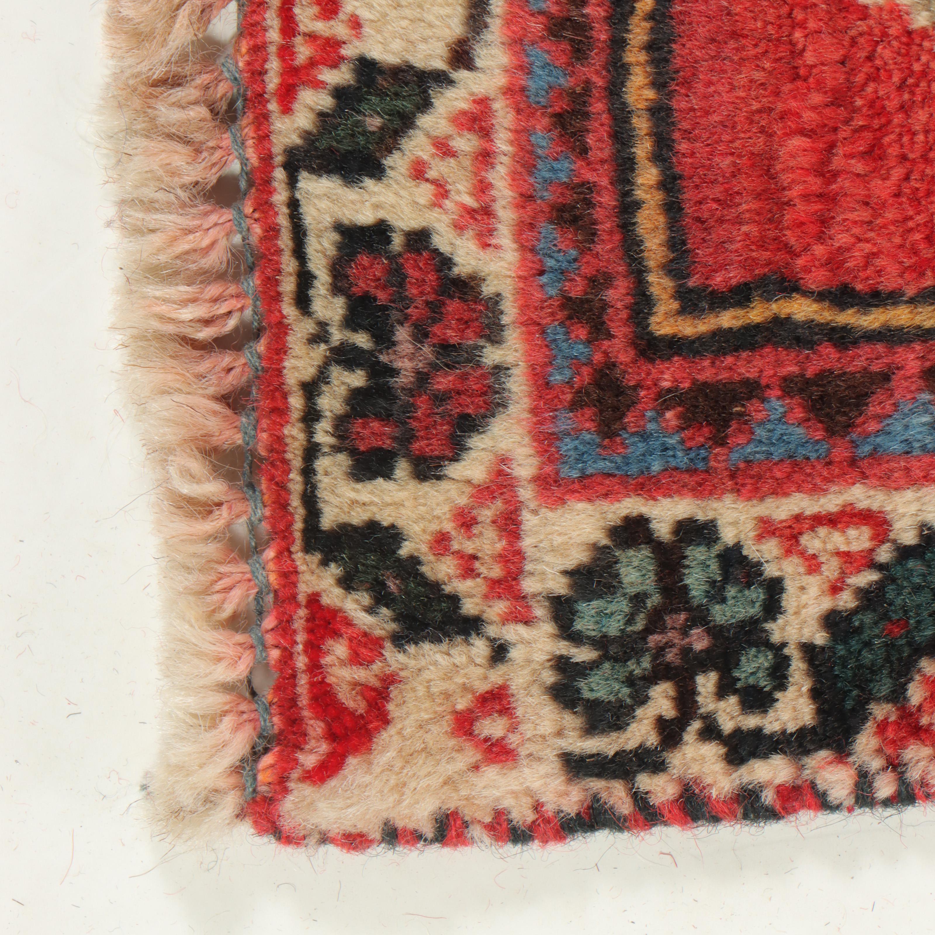 3'4 x 5' Hand-Knotted Persian Kurdish Christmas Theme Accent Rug