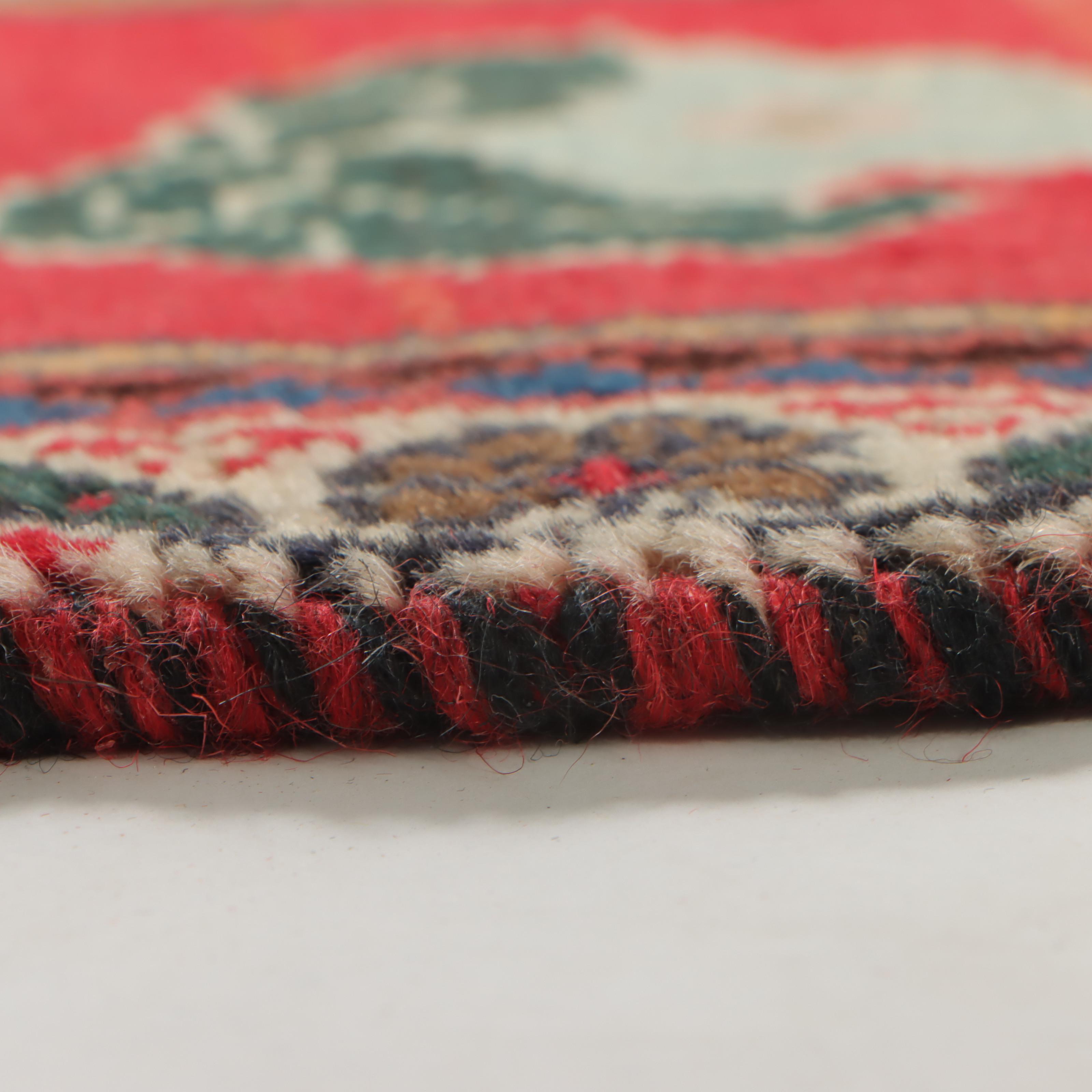 3'4 x 5' Hand-Knotted Persian Kurdish Christmas Theme Accent Rug