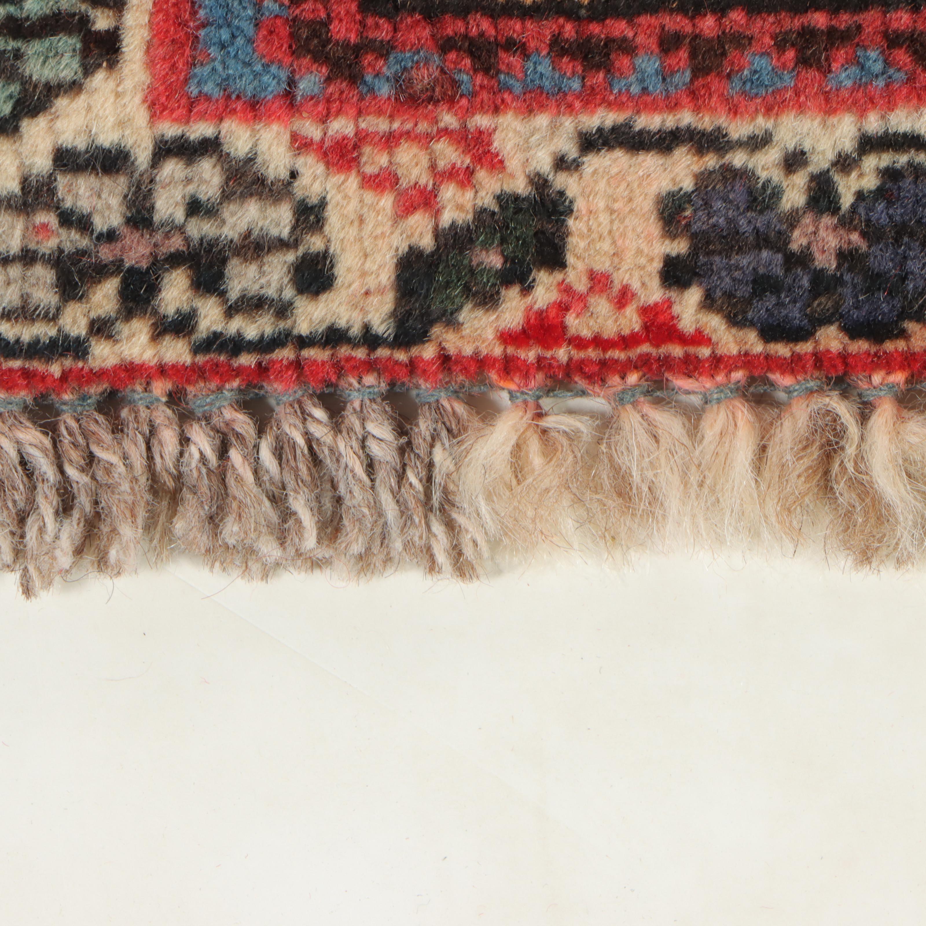 3'4 x 5' Hand-Knotted Persian Kurdish Christmas Theme Accent Rug