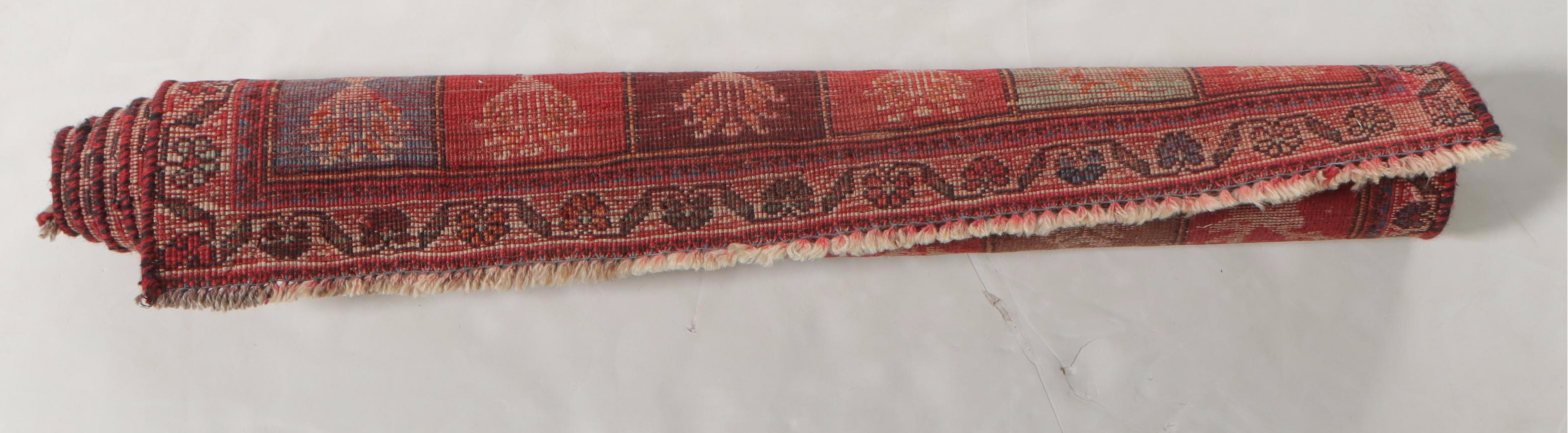 3'4 x 5' Hand-Knotted Persian Kurdish Christmas Theme Accent Rug