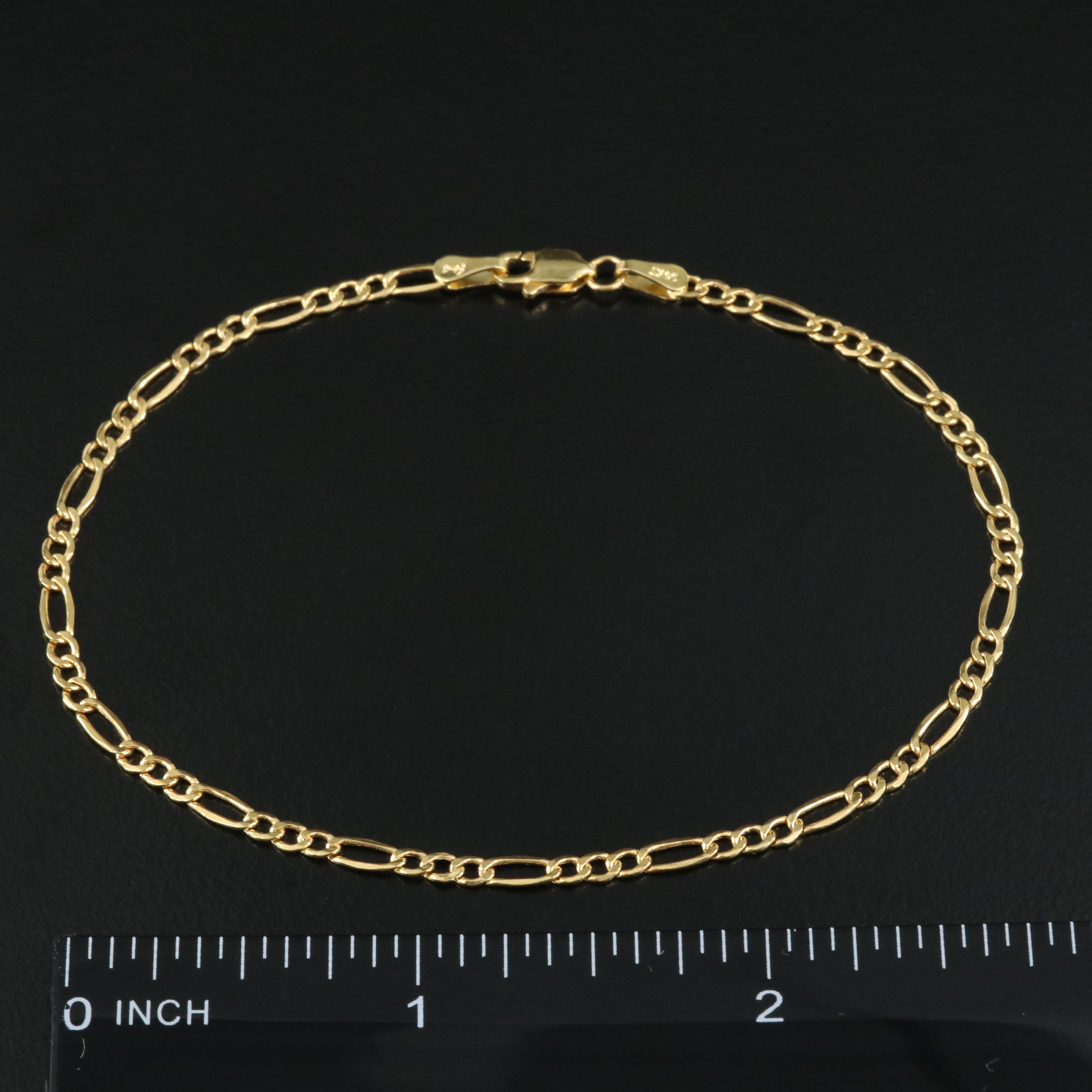 14K Figaro Bracelet