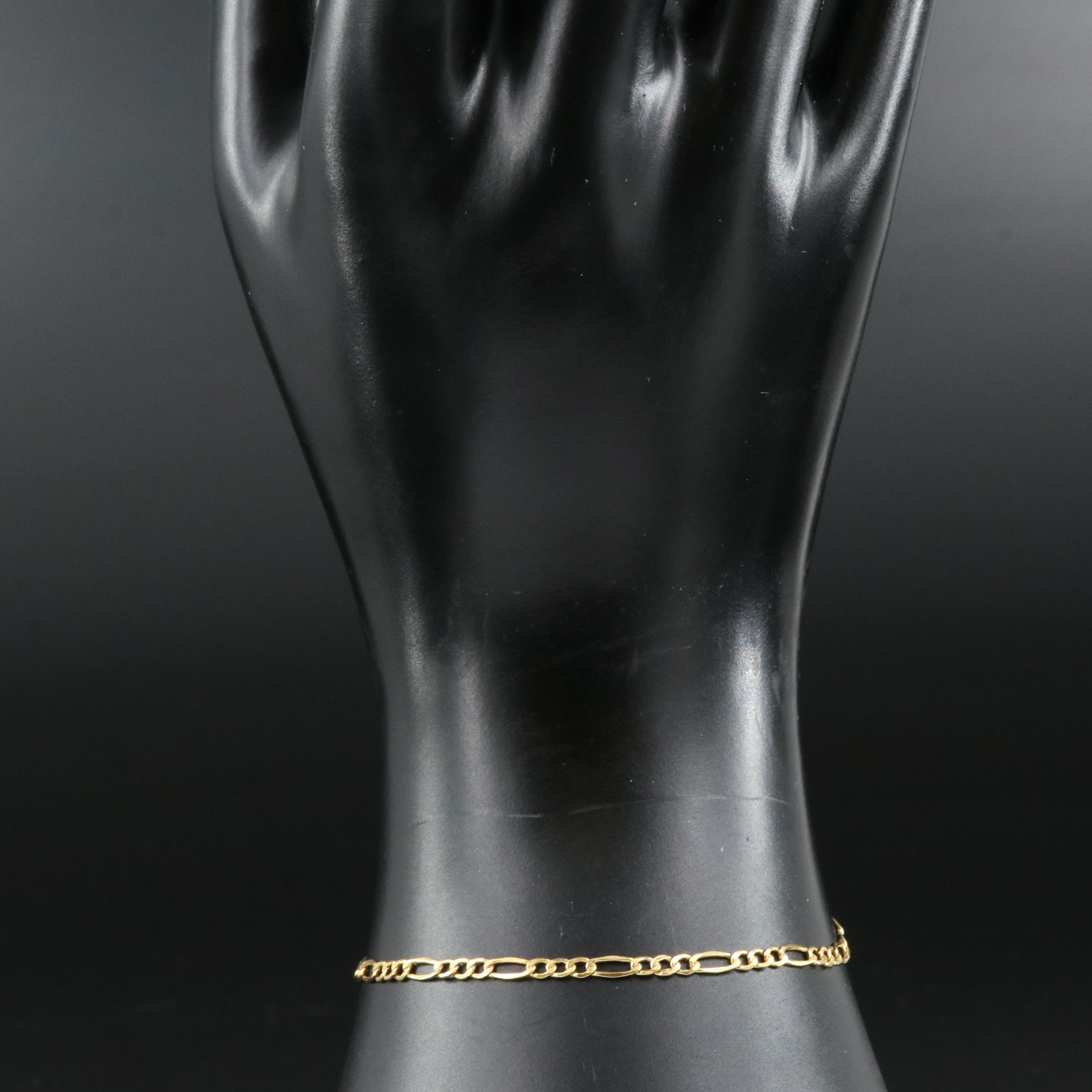 14K Figaro Bracelet