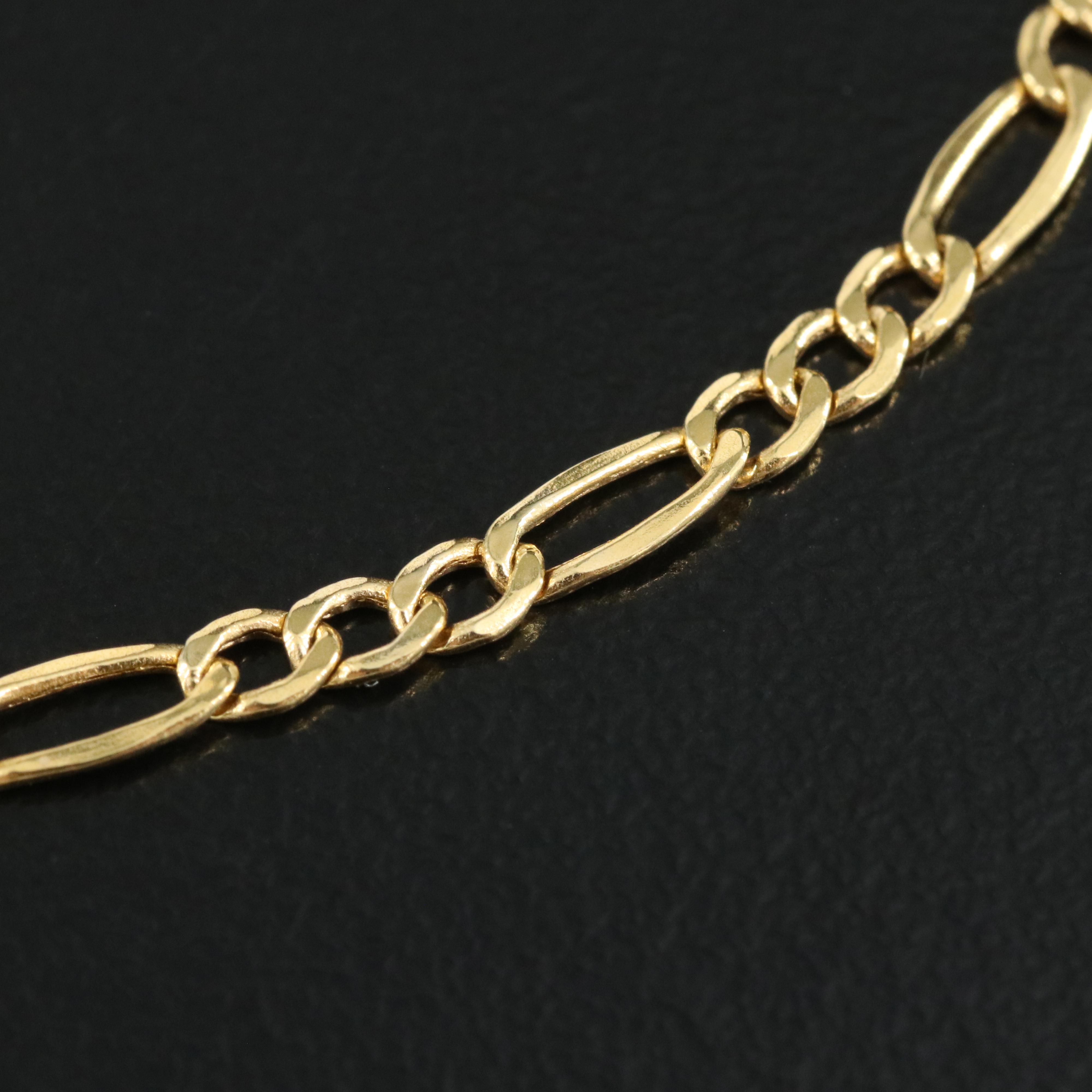 14K Figaro Bracelet