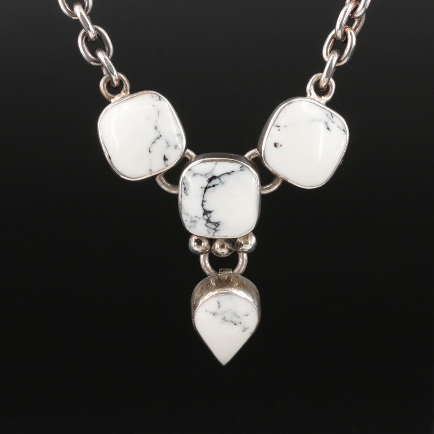 Mexican Sterling Howlite Necklace