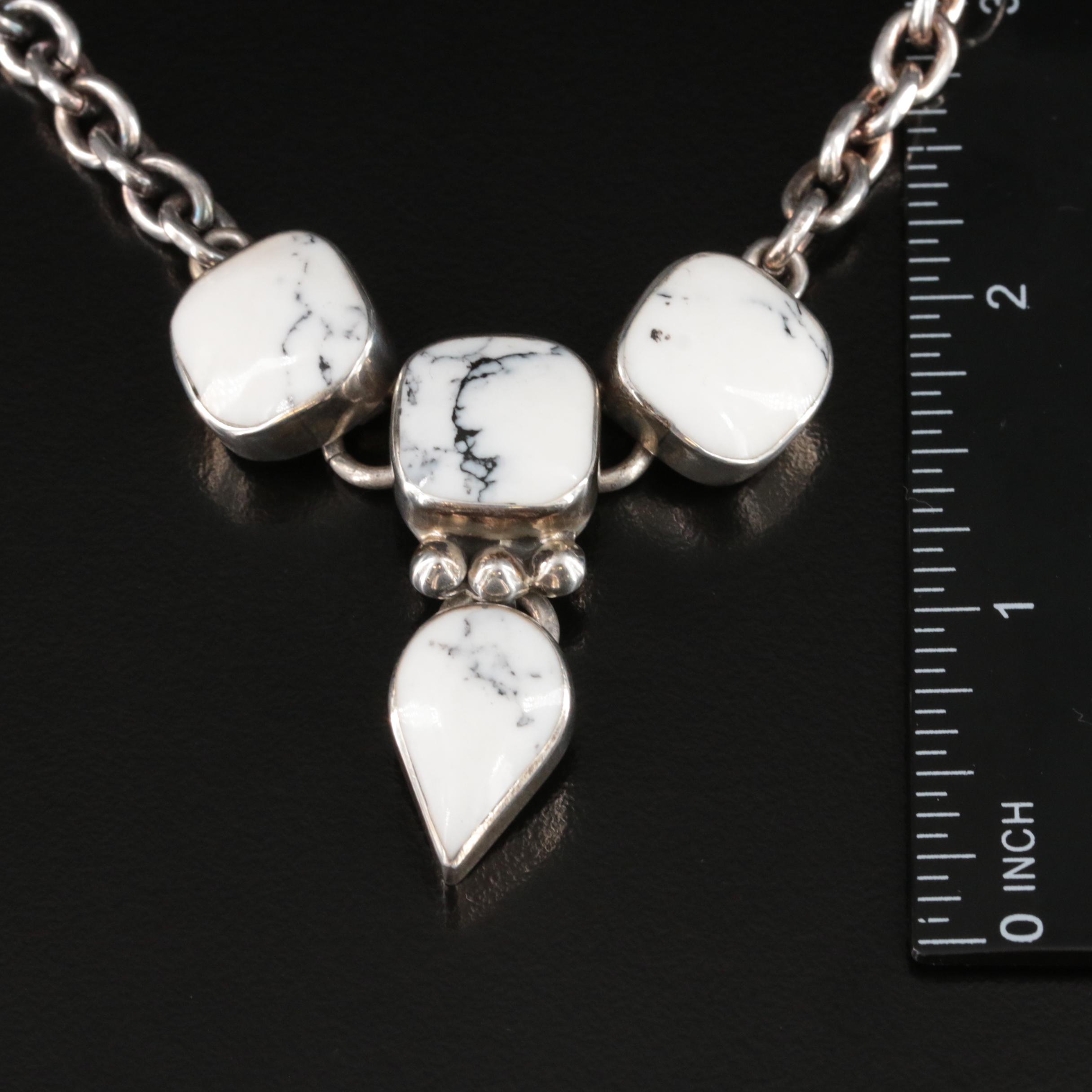 Mexican Sterling Howlite Necklace