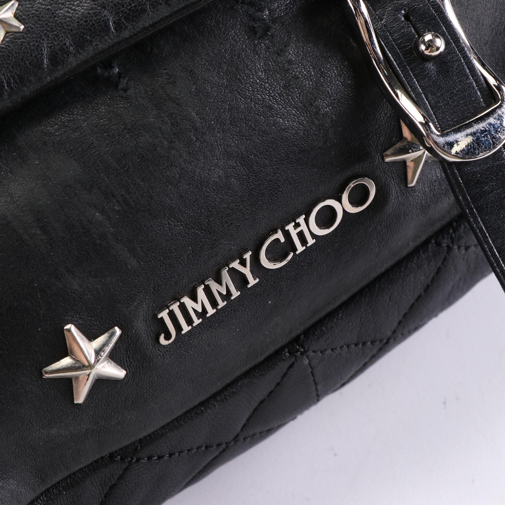 Jimmy Choo Star Studded Leather Two-Way Flap Bag