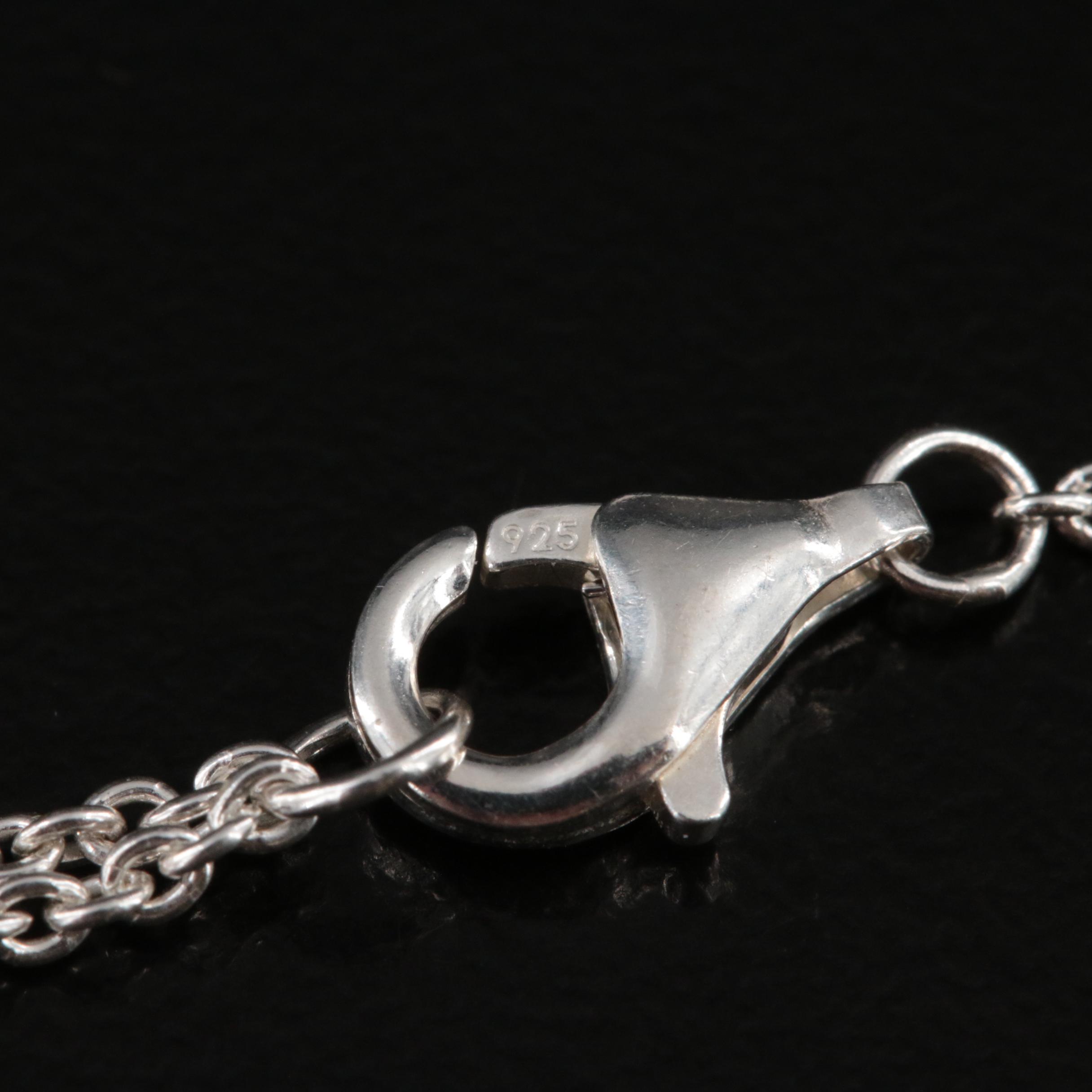 Sterling Cubic Zirconia Heart Necklace