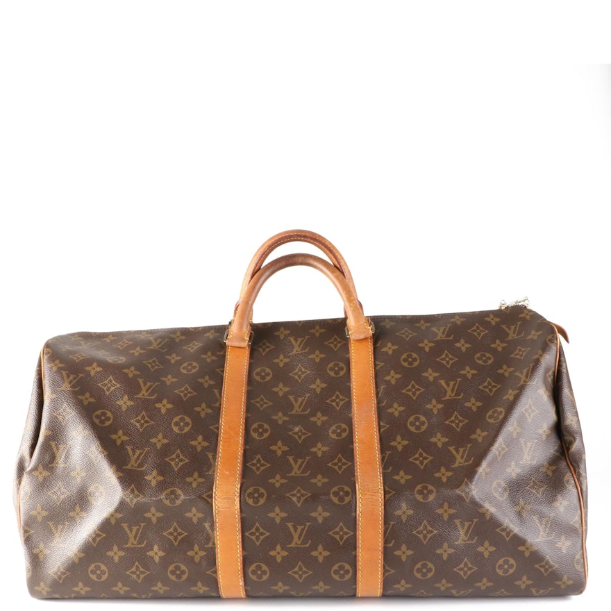 Louis Vuitton Keepall 55 in Monogram Canvas and Vachetta Leather