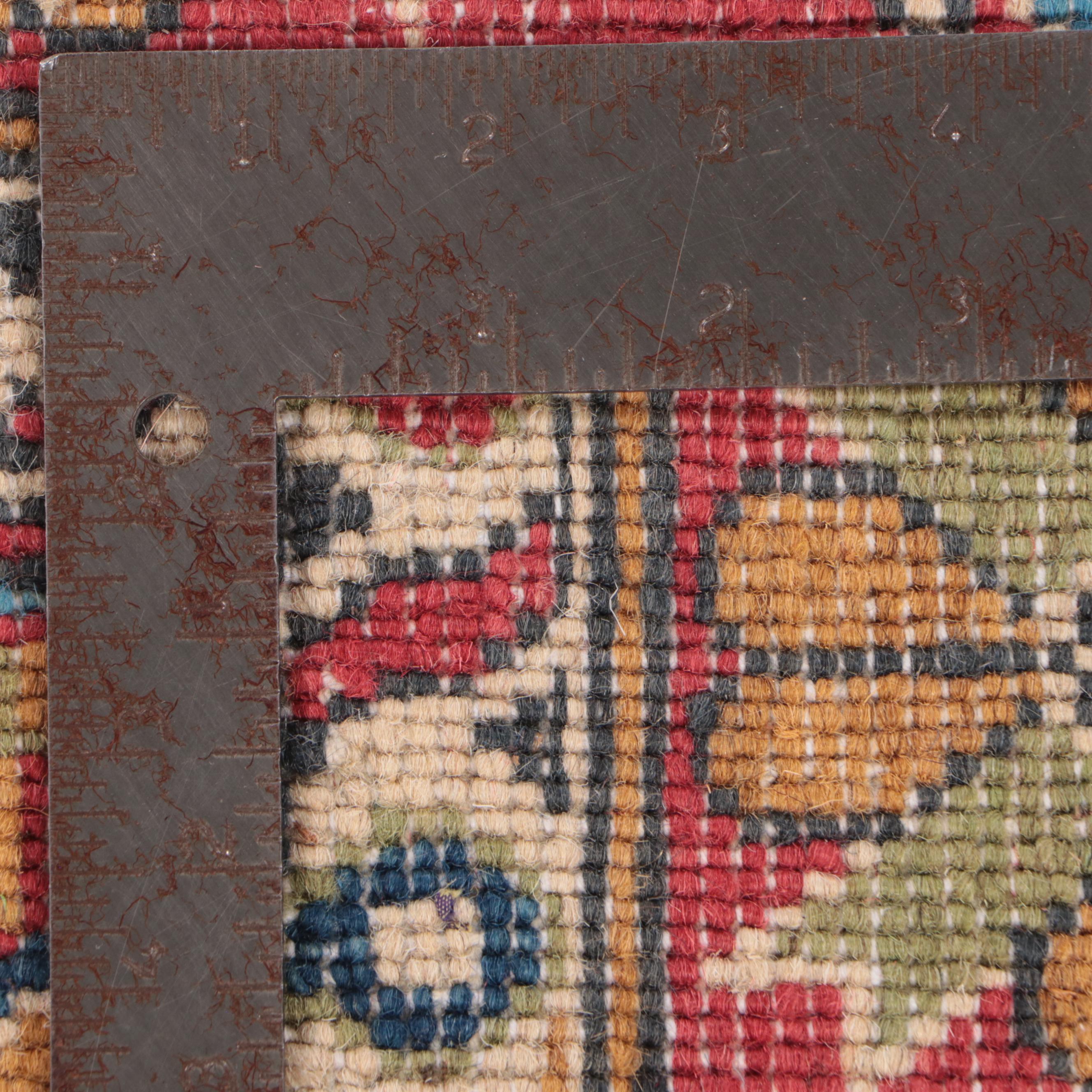 3'11 x 6' Hand-Knotted Pakistani Kazak-Style Area Rug