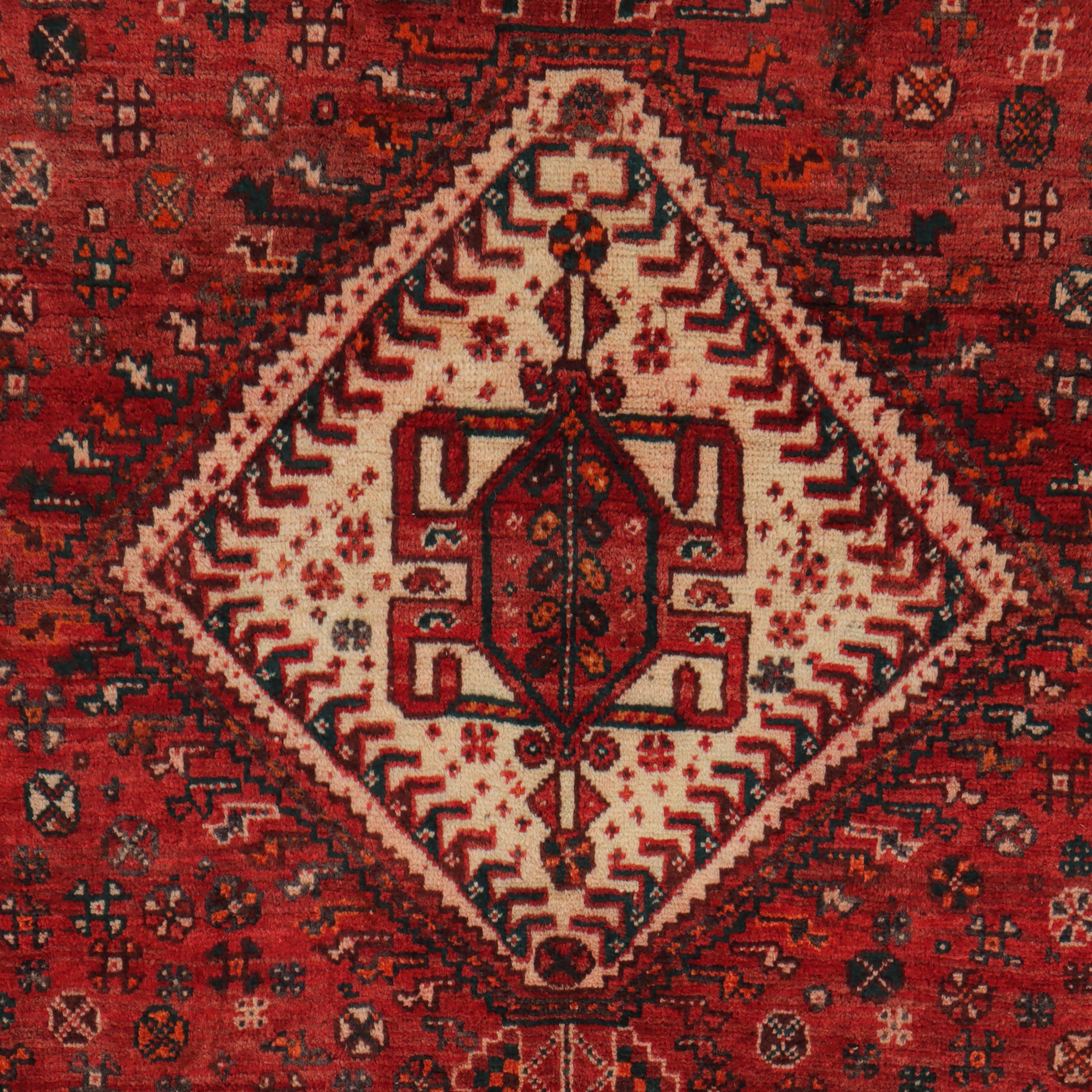 3'10 x 6'2 Hand-Knotted Persian Qashqai Area Rug