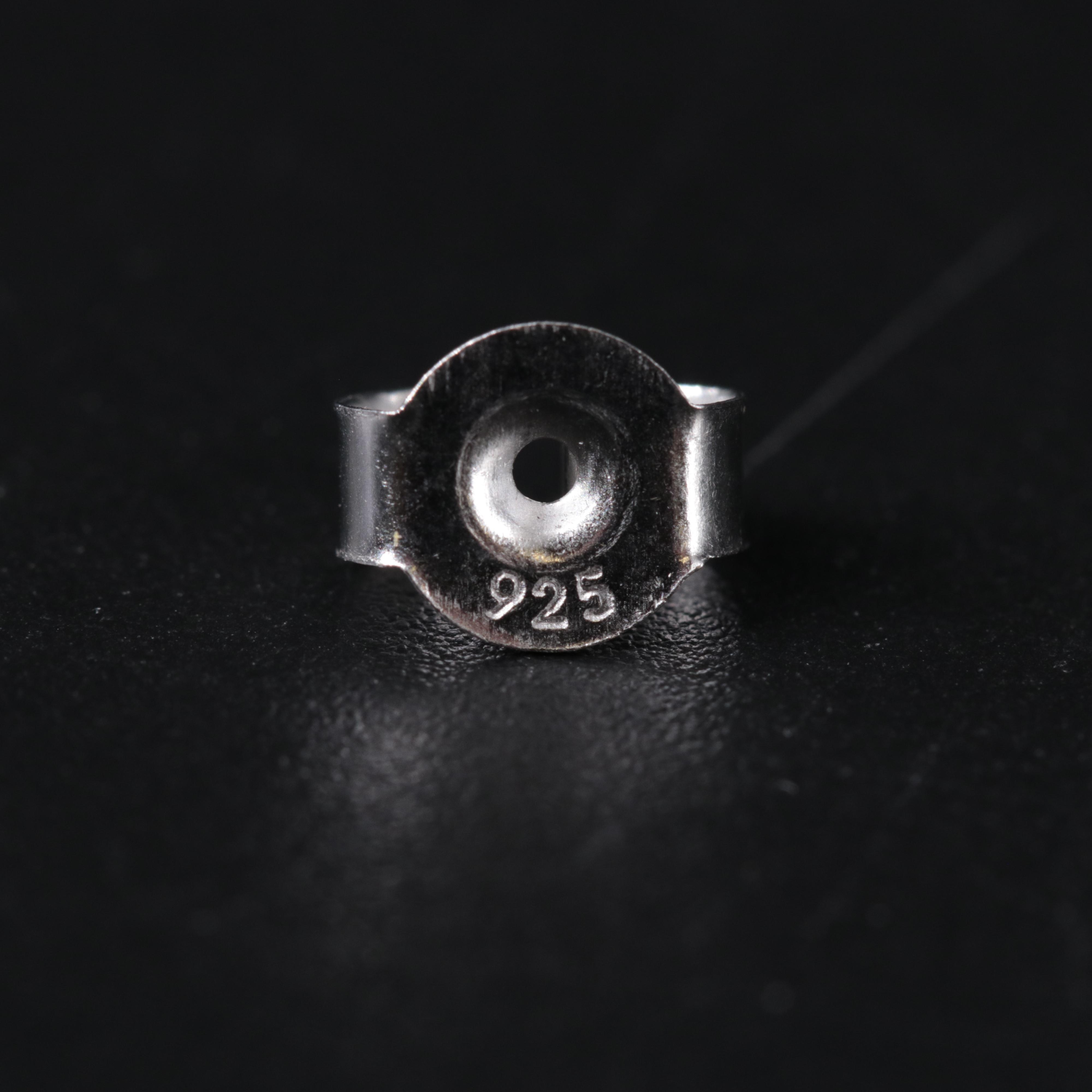 Sterling Silver Stud Earring Collection Including Emerald