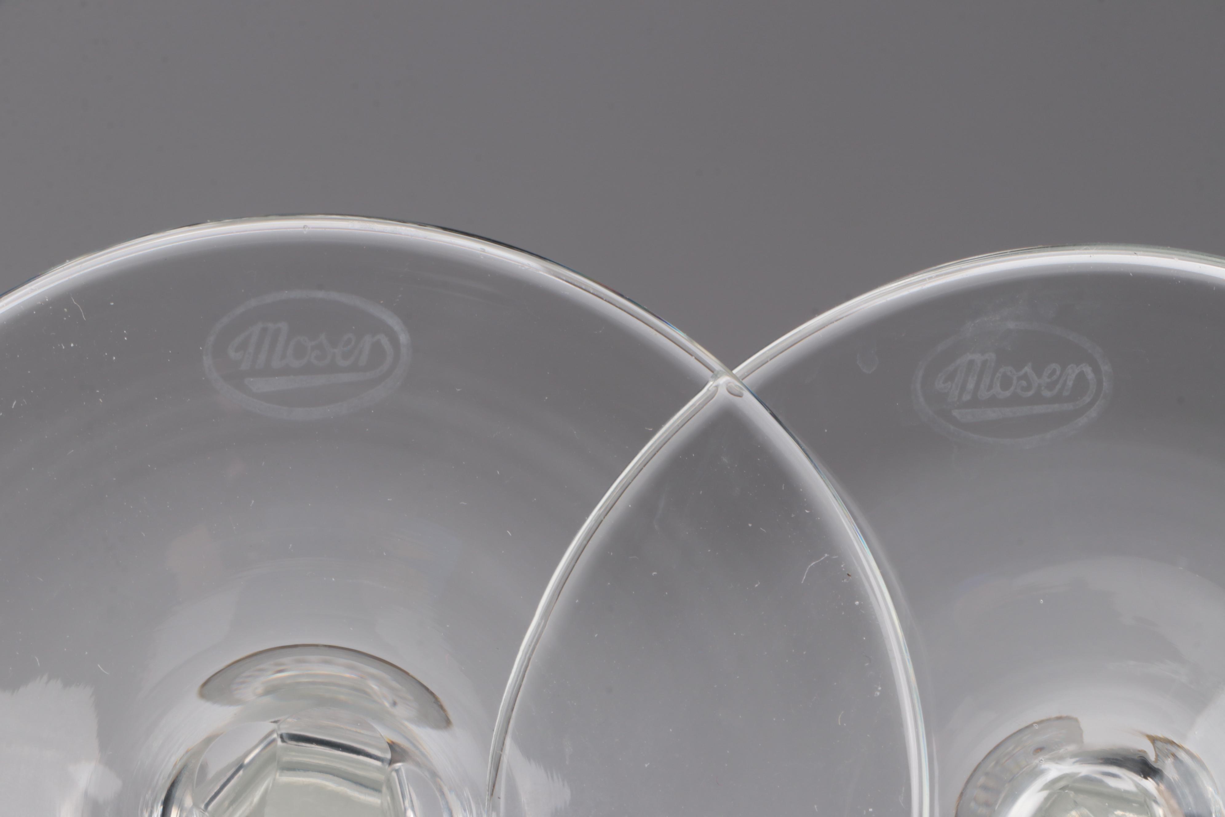 Moser "Splendid White" White Wine Glasses