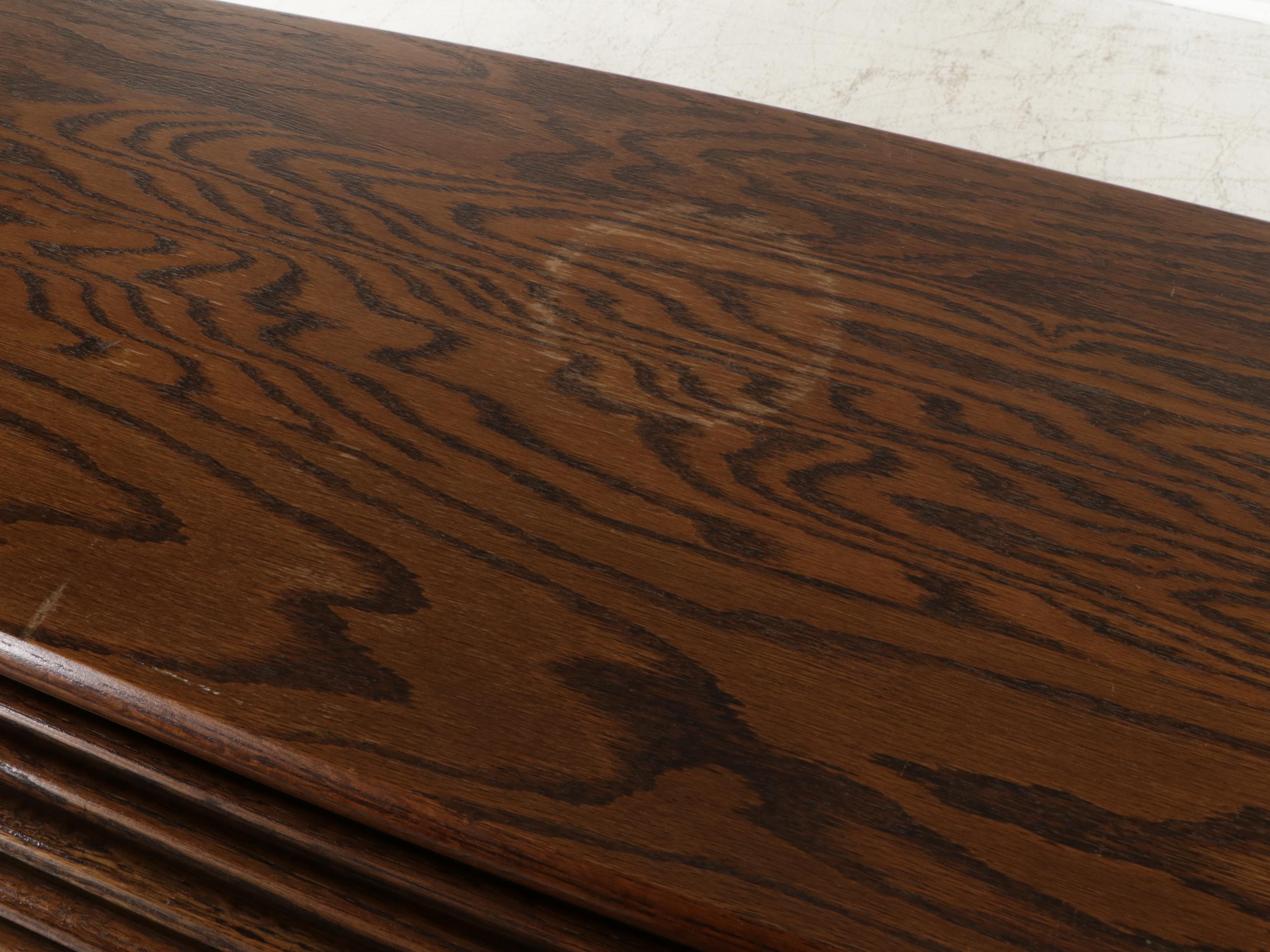 Oak Roll Top Computer Desk, Late 20th Century