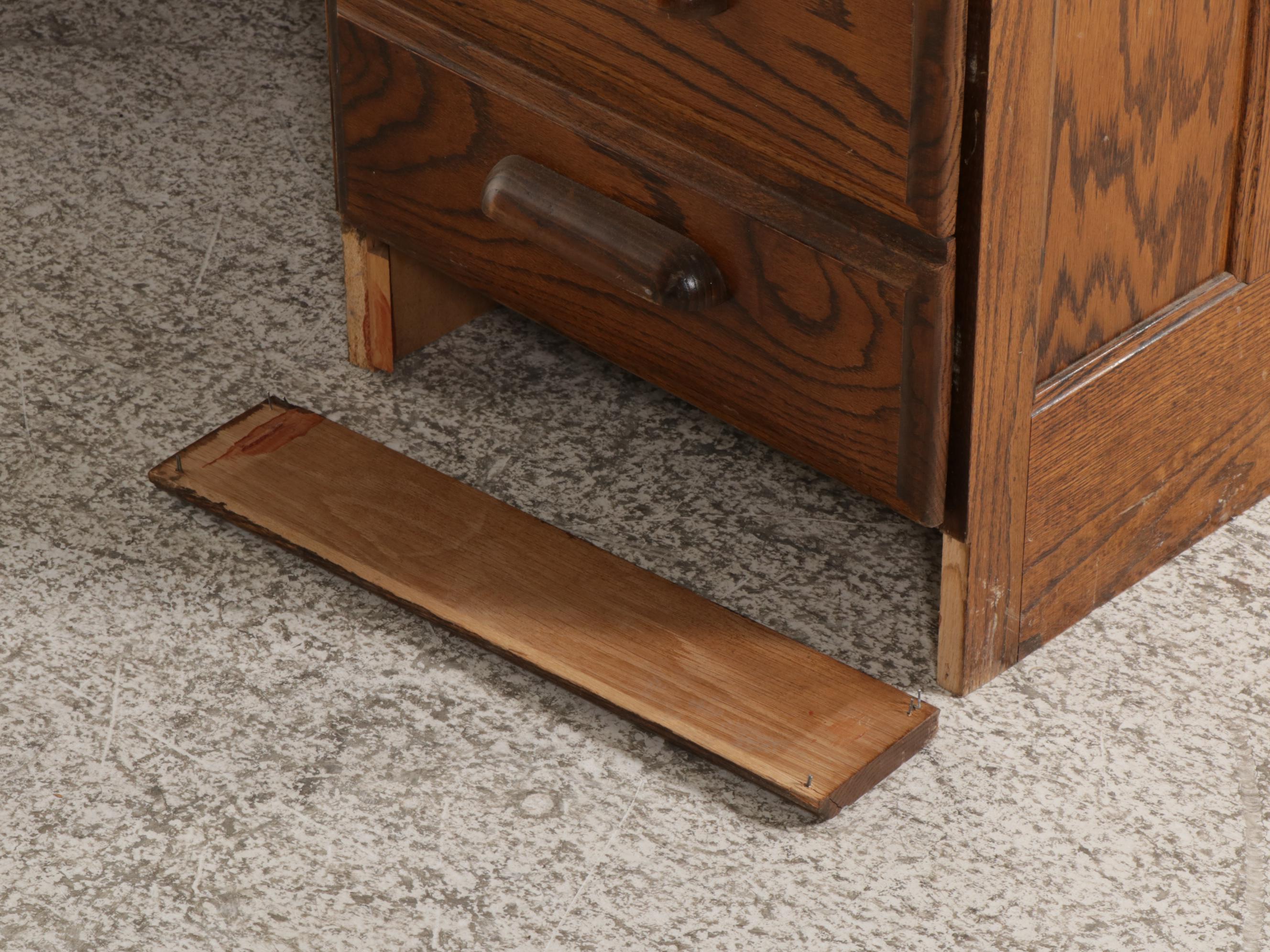 Oak Roll Top Computer Desk, Late 20th Century