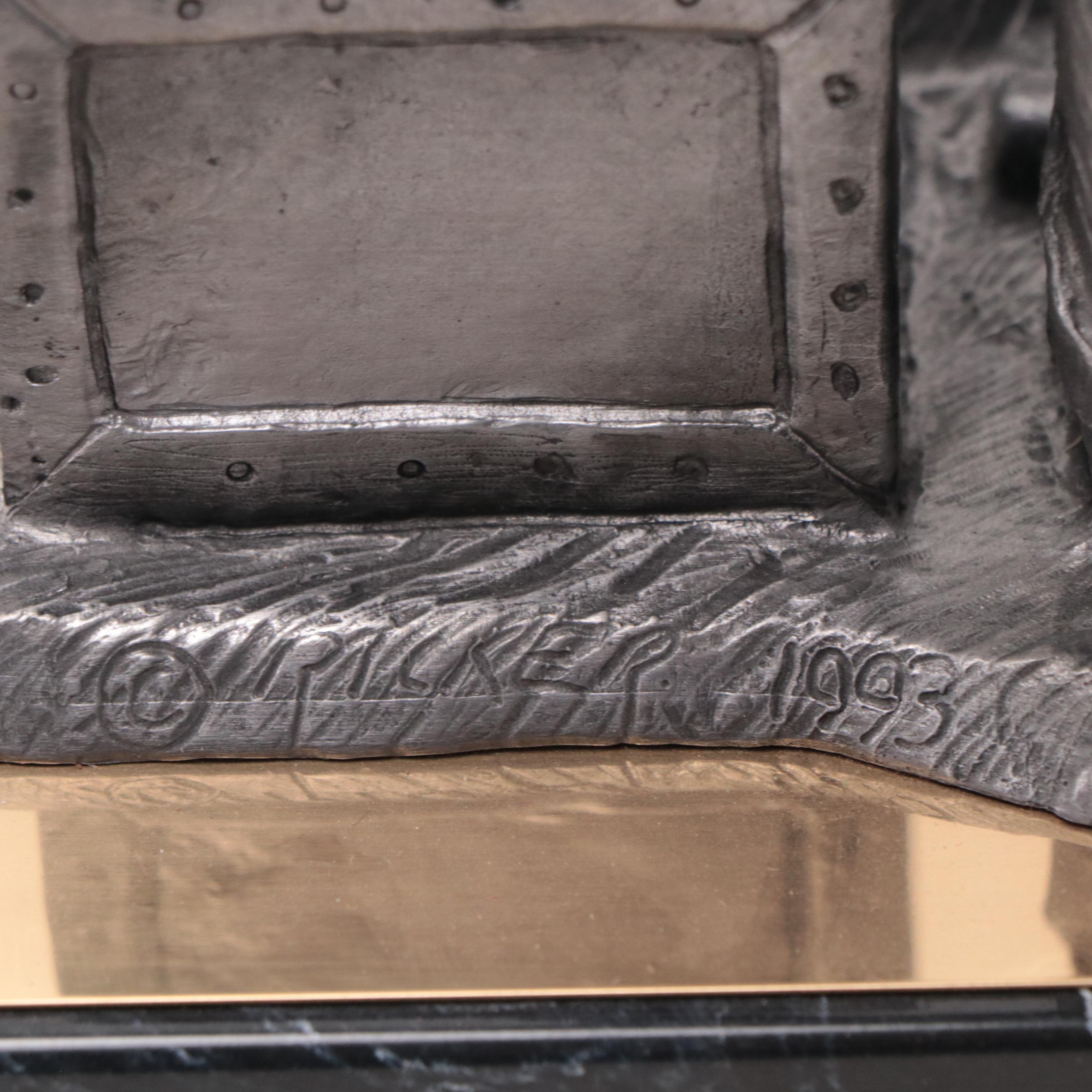 Dale Robertson Signed Pewter Sculpture by Michael Ricker, 1993