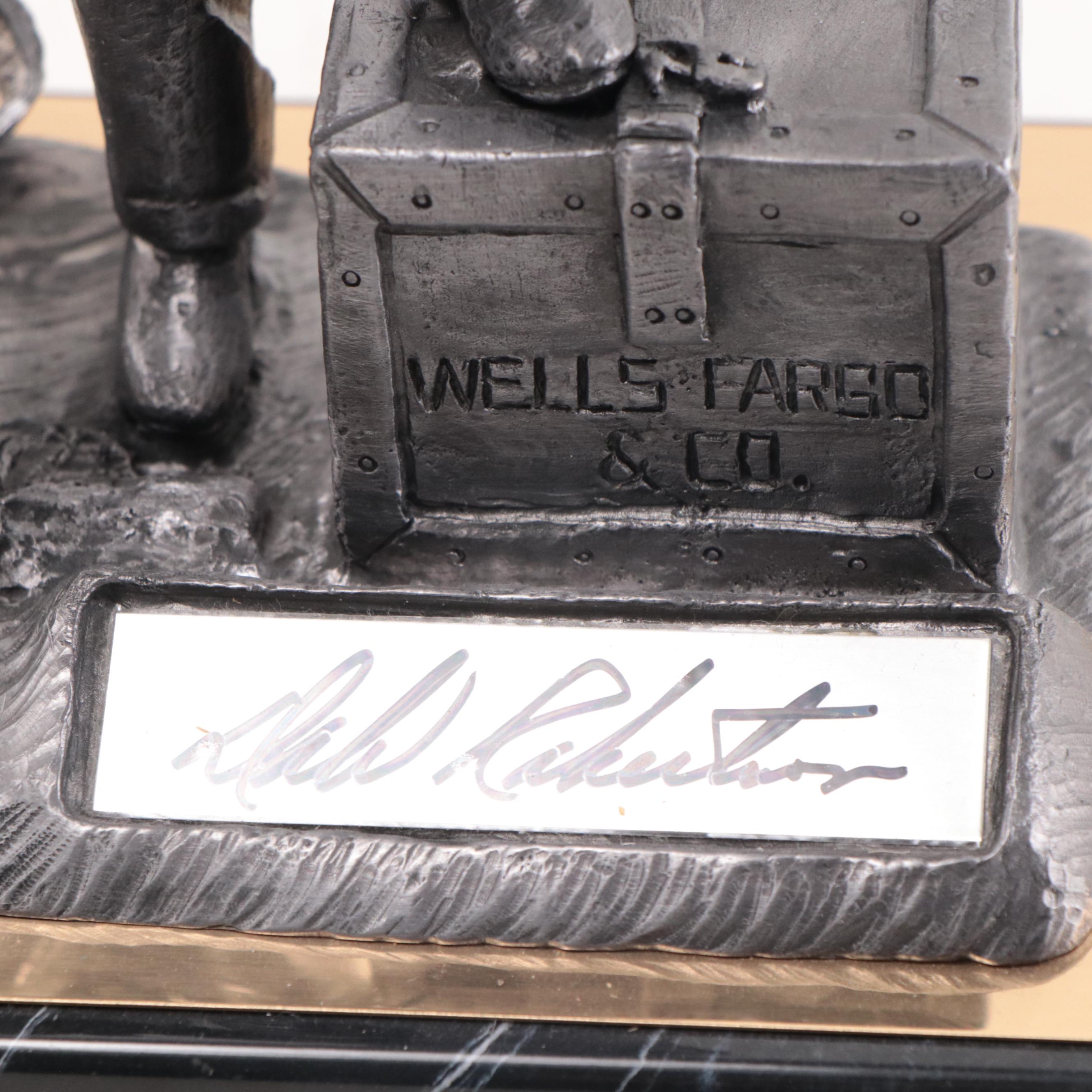 Dale Robertson Signed Pewter Sculpture by Michael Ricker, 1993