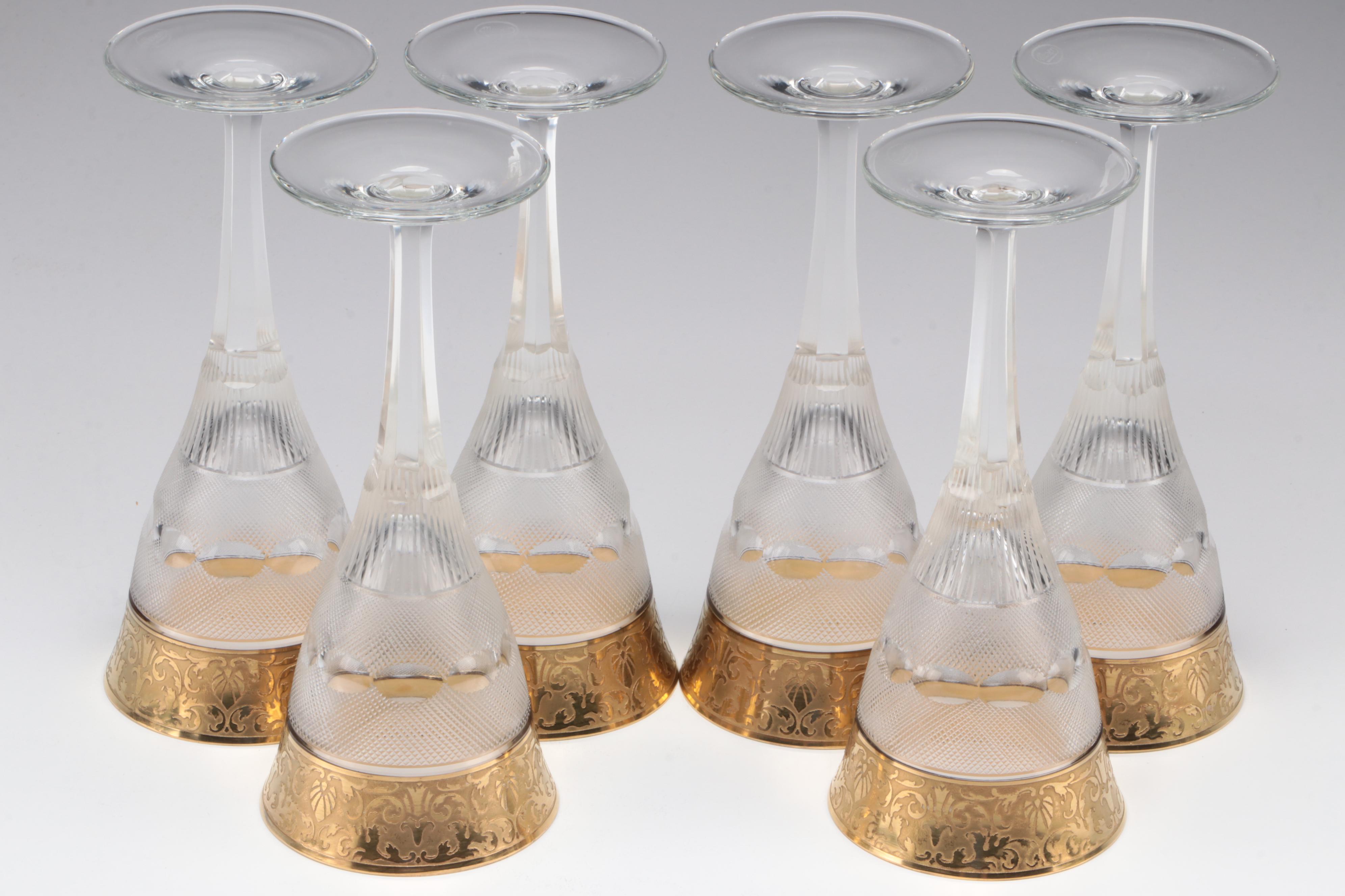 Moser Crystal "Splendid" White Wine Glasses