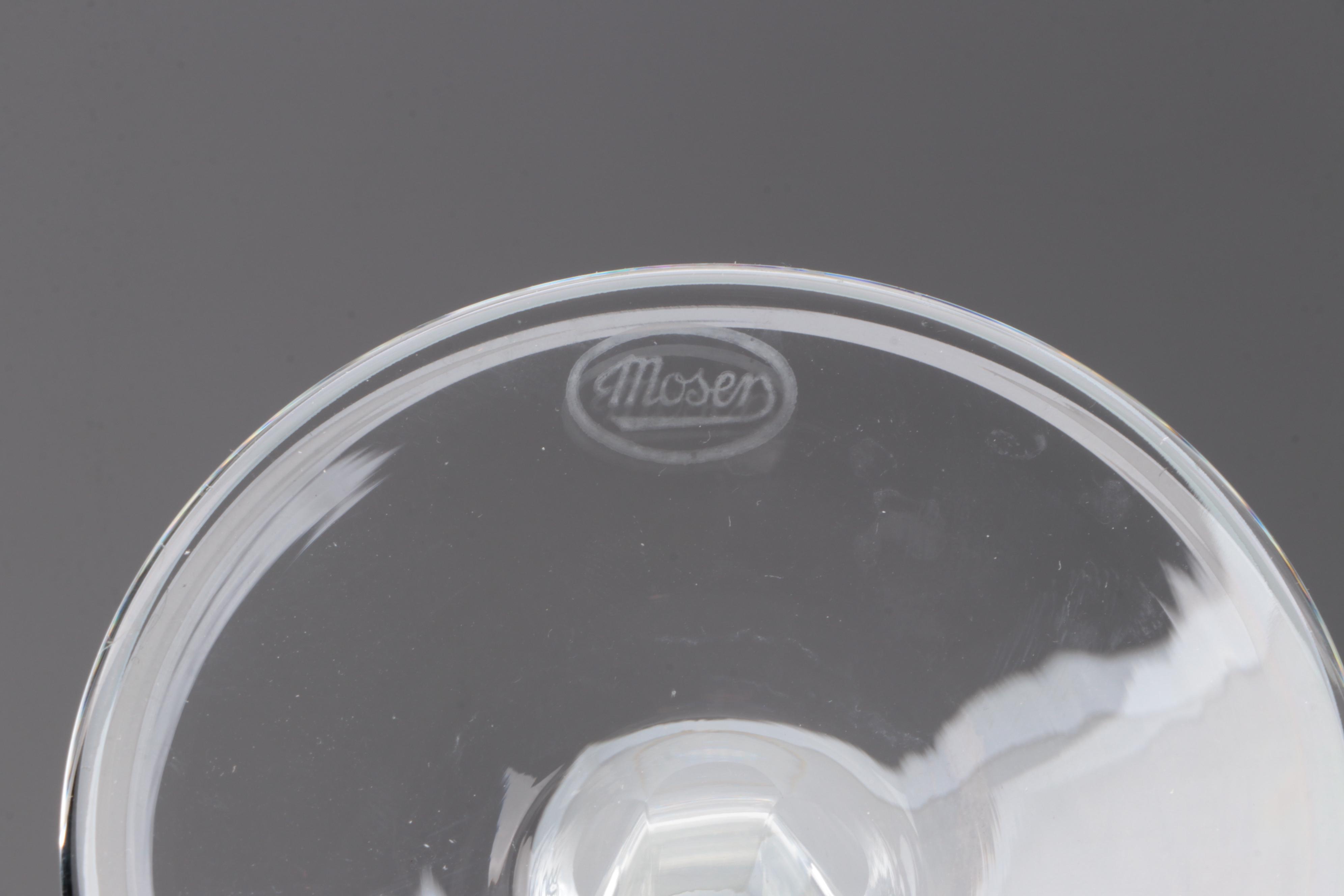 Moser Crystal "Splendid" White Wine Glasses