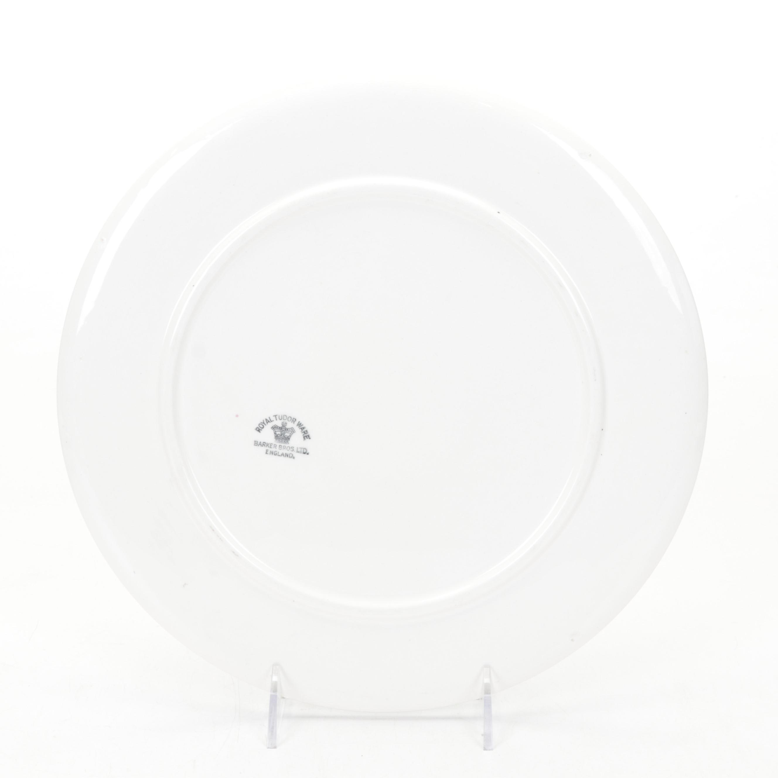 Barker Bros. "Lorna Doone" Cake Plate With Bone China Teacups and Saucers