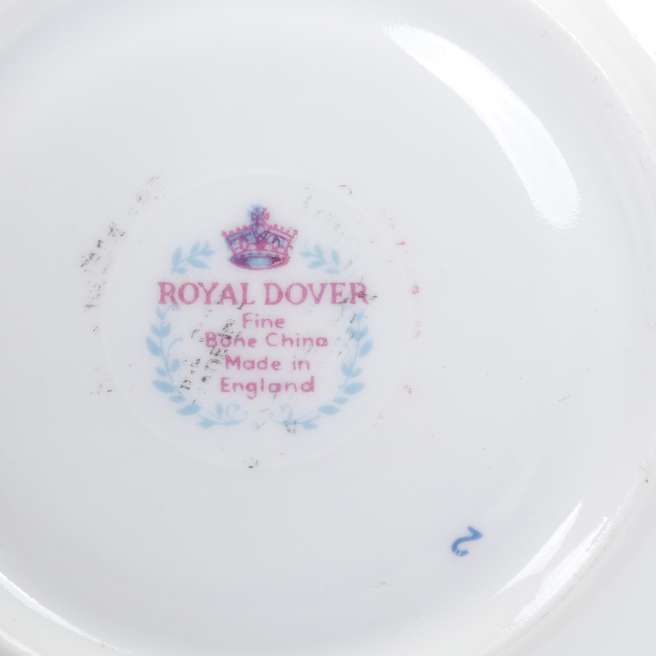 Barker Bros. "Lorna Doone" Cake Plate With Bone China Teacups and Saucers