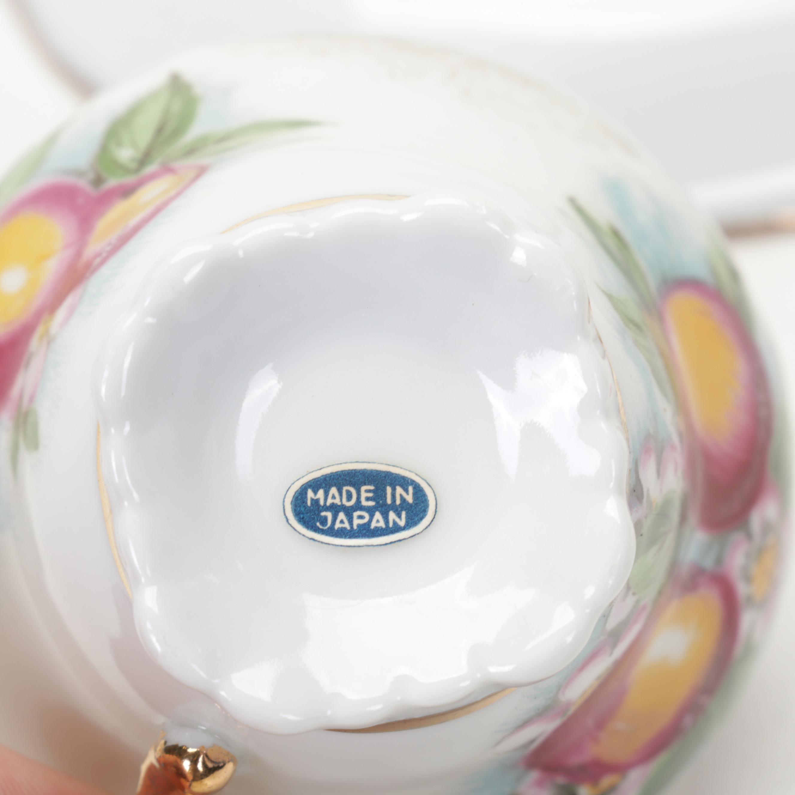 Barker Bros. "Lorna Doone" Cake Plate With Bone China Teacups and Saucers