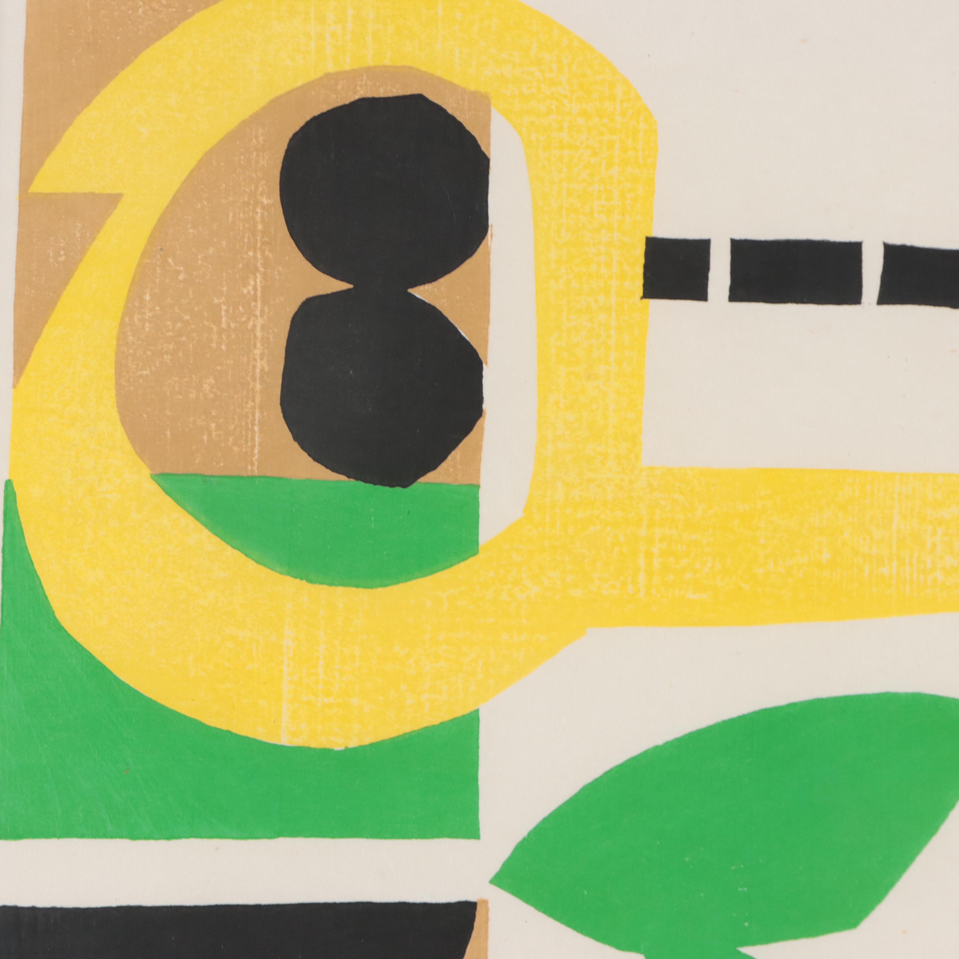 Paul Arnold Woodcut "On Target," Circa 1980