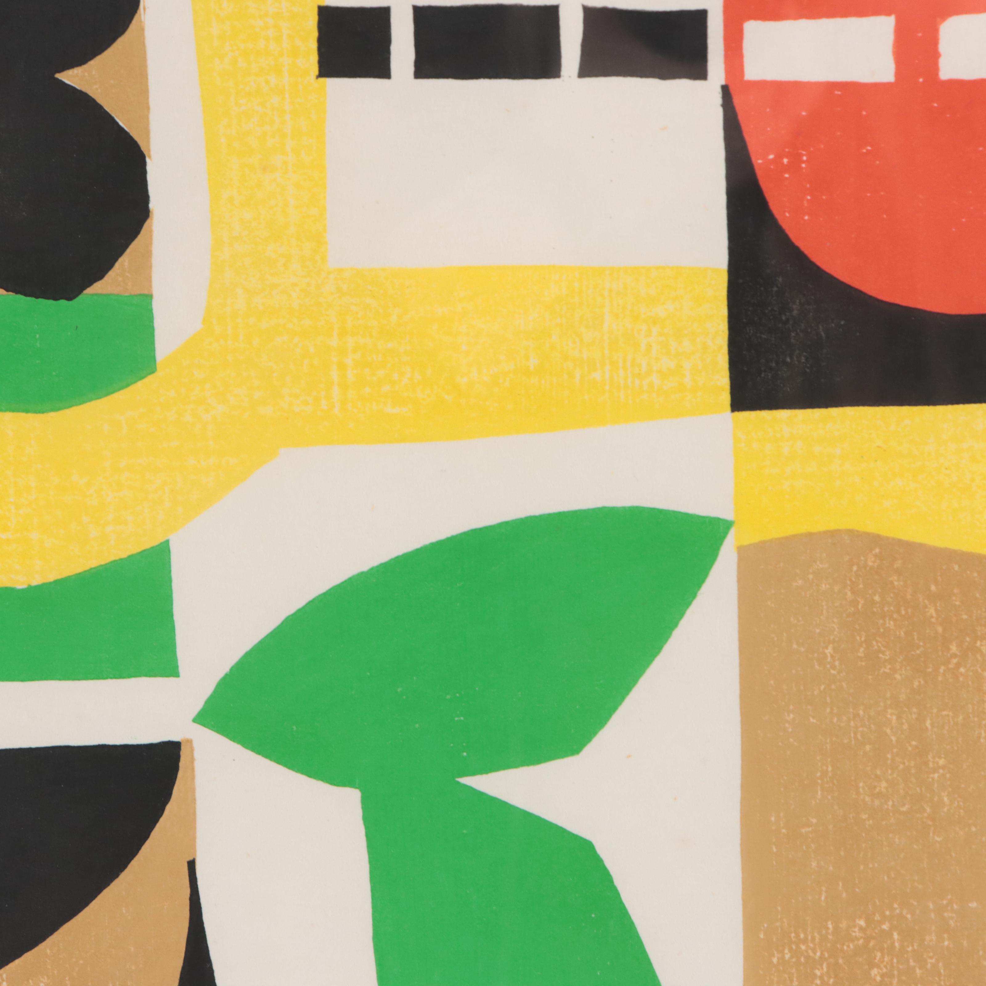 Paul Arnold Woodcut "On Target," Circa 1980